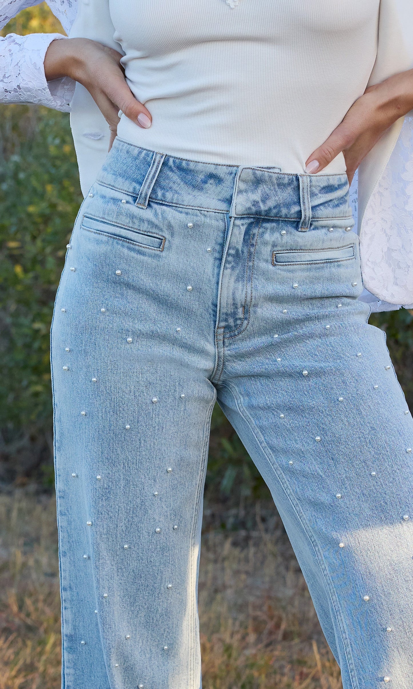 Raquel Pearl Denim Jeans