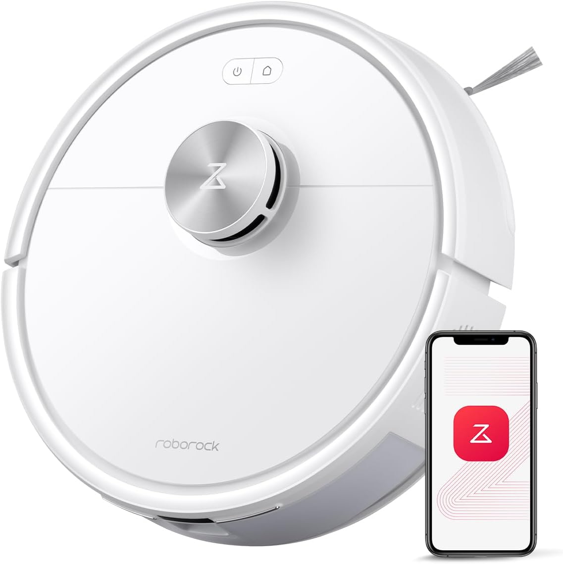 roborock Q7 M5 Saugroboter mit Wischfunktion, 10.000Pa Starker Saugkraft, Dual Anti-Tangle-System, 150Min Laufzeit, LiDAR Navigation, Staubsauger Roboter für Teppich, Tierhaare, APP Steuerung(Schwarz)