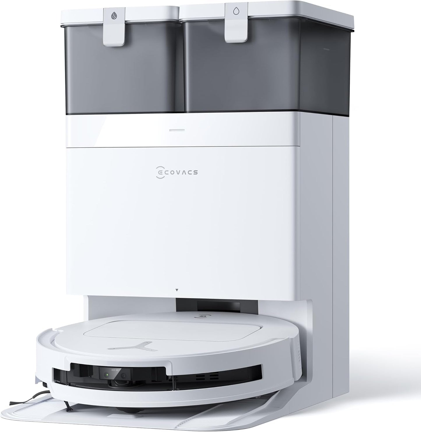 ECOVACS DEEBOT T50 PRO Omni Gen2 Saugroboter mit Wischfunktion, Ausfahrende Seitenbürste und Wischmopp, 21.000 Pa, Auto Zugabe von Reinigungslösung, Moppwäsche mit 75°C heißem Wasser, Ultradünn 81 mm