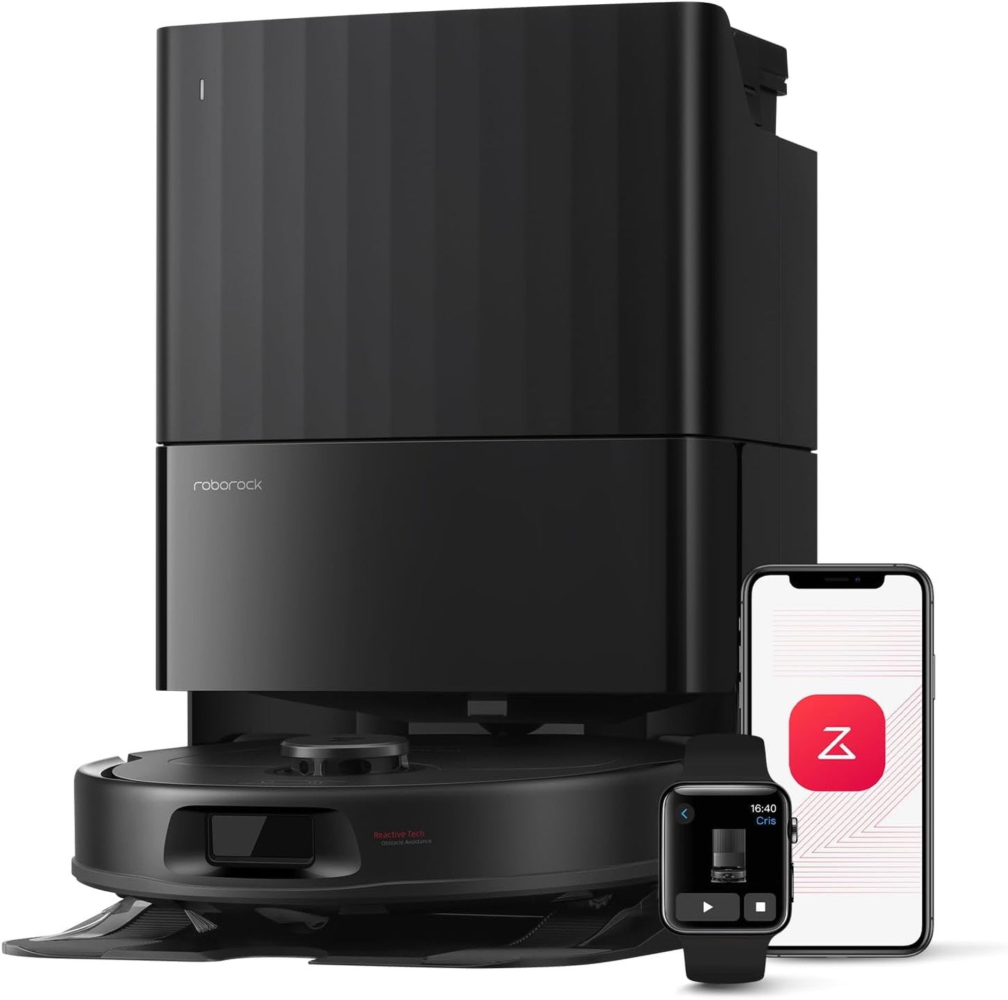 roborock Qrevo Serie Saugroboter mit Wischfunktion, 8000Pa Saugkraft(verbessert von Qrevo S), Anti-Verfilzungs-Seitenbürste, Hindernisvermeidung, LiDAR-Navigation, All-in-One Dock, Weiß(QV 35A Set)