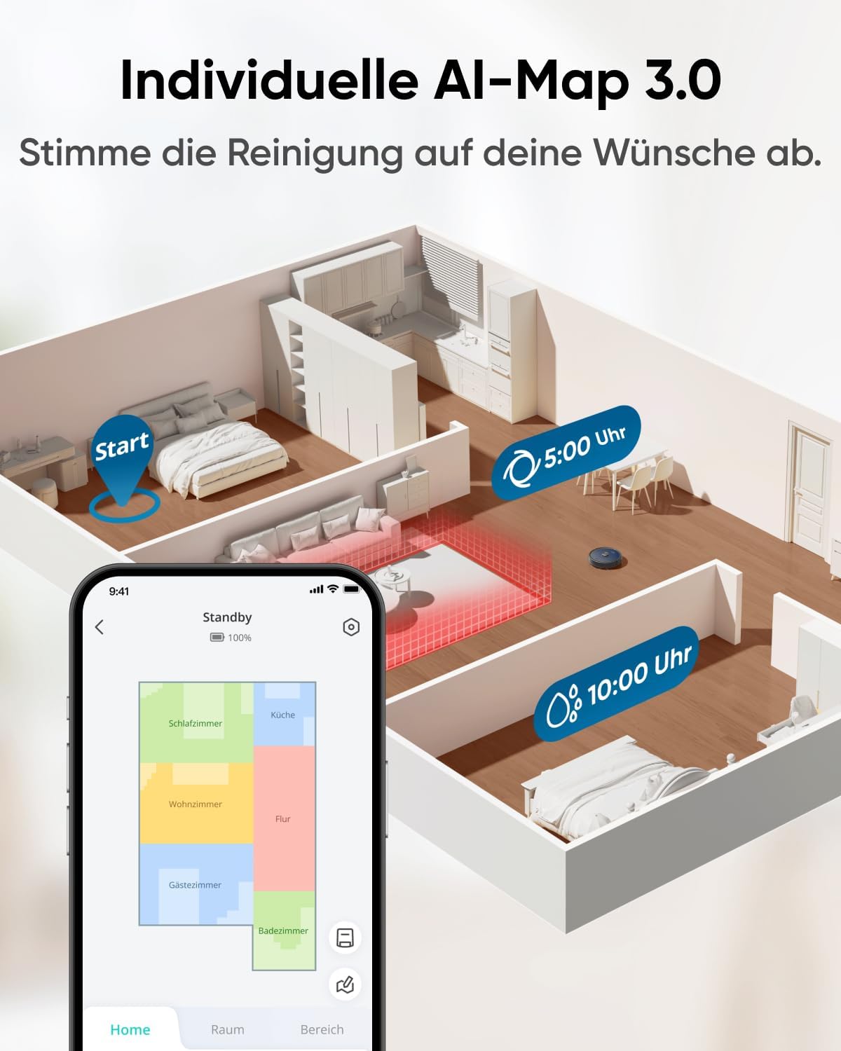 eufy Saugroboter Omni C20 mit All-in-One-Station,Auto-Entleerung, Auto-Wasch- und Trocknungsfunktion, 7.000Pa, 8,5cm Design, Staubsauger Roboter mit Wischfunktion,Kindersicherung