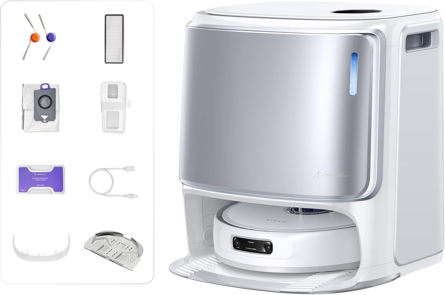 NARWAL Freo Z10 Ultra Saugroboter mit Wischfunktion, 18.000 Pa Saugleistung, dynamische Moppausdehnung, Tangle-Free System, intelligente Nass-Trocken-Reinigung, All-in-One-Basisstation