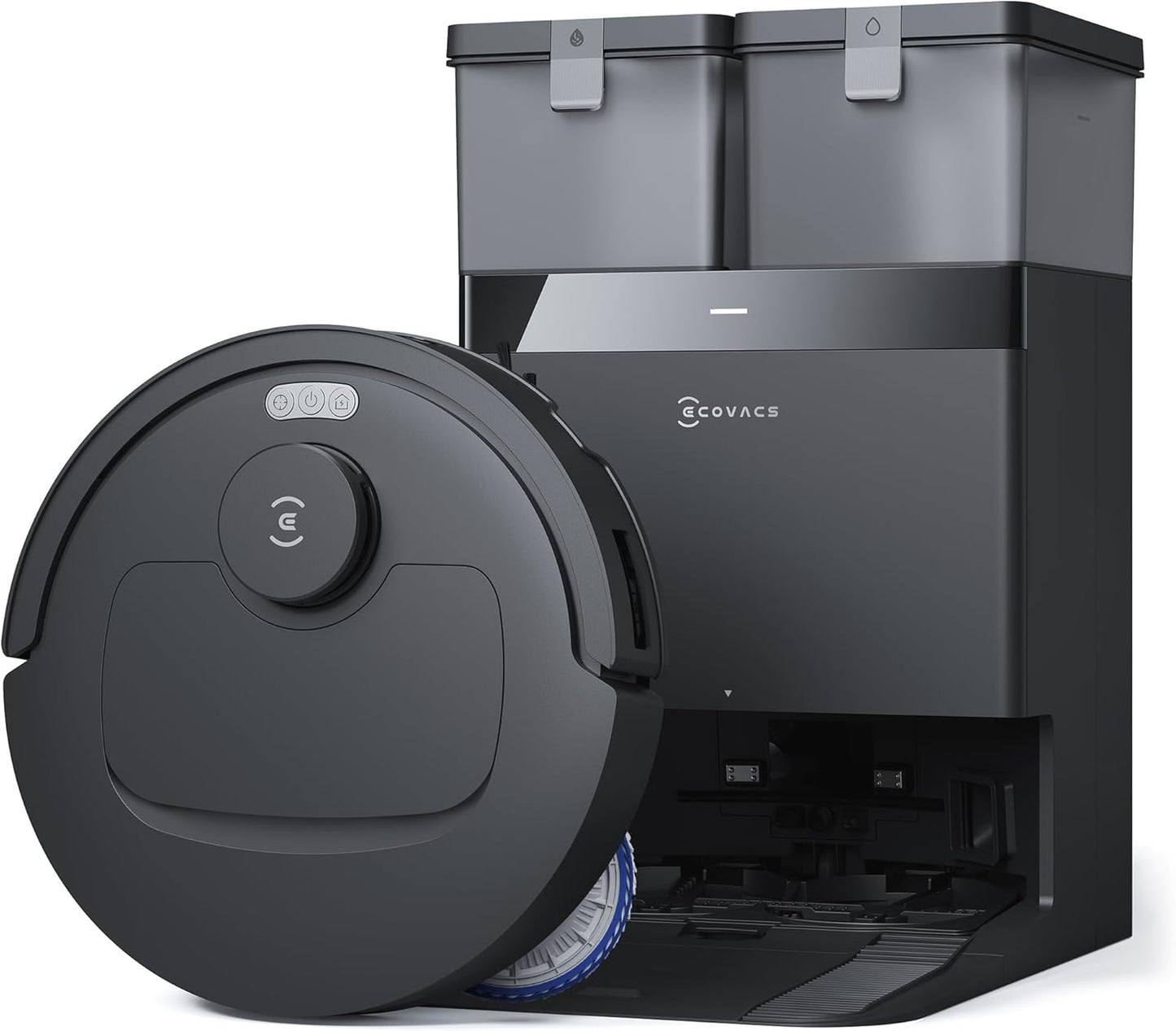 ECOVACS DEEBOT T30C Omni, Saugroboter mit Wischfunktion, 20.000 Pa, OZMO Turbo 2.0 Wischen, ZeroTangle 3.0 Anti-Verheddern, TruEdge 2.0 Kantenreinigung, All-in-One-Station, 75°C Moppwäsche, Schwarz