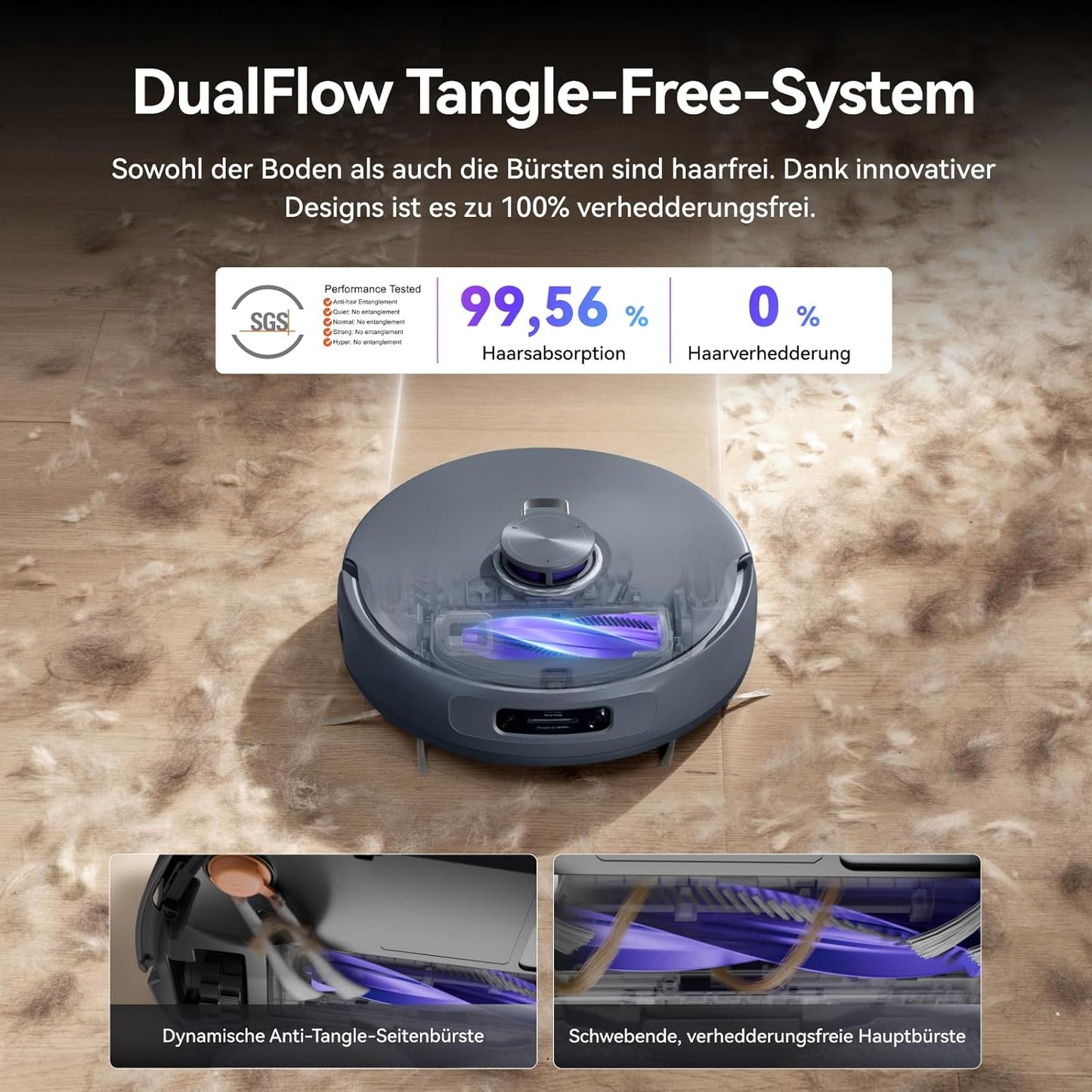 NARWAL Freo Z10 Ultra Saugroboter mit Wischfunktion, 18.000 Pa Saugleistung, dynamische Moppausdehnung, Tangle-Free System, intelligente Nass-Trocken-Reinigung, All-in-One-Basisstation