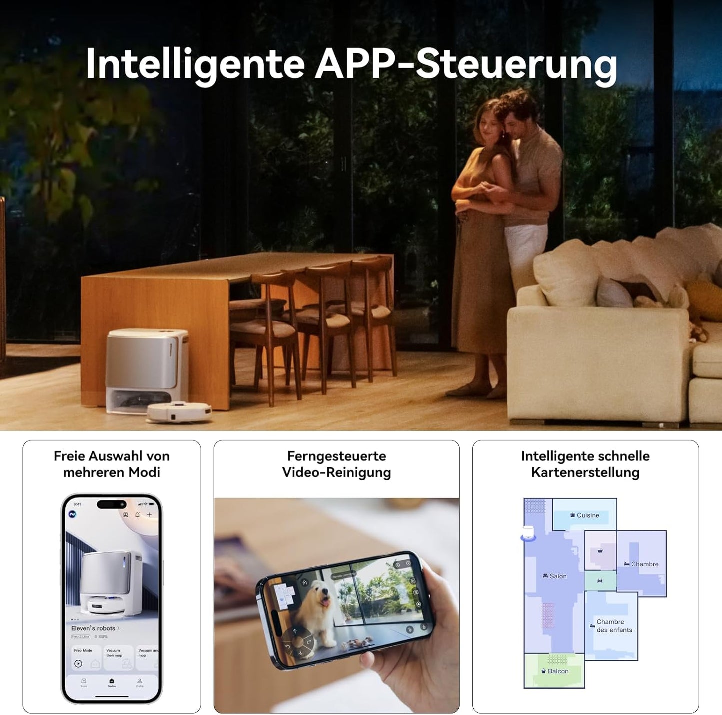 NARWAL Freo Z10 Ultra Saugroboter mit Wischfunktion, 18.000 Pa Saugleistung, dynamische Moppausdehnung, Tangle-Free System, intelligente Nass-Trocken-Reinigung, All-in-One-Basisstation