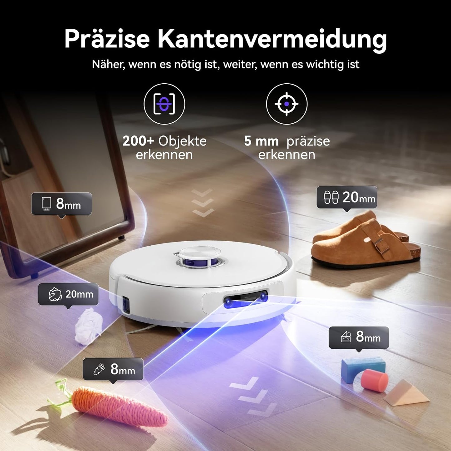 NARWAL Freo Z10 Ultra Saugroboter mit Wischfunktion, 18.000 Pa Saugleistung, dynamische Moppausdehnung, Tangle-Free System, intelligente Nass-Trocken-Reinigung, All-in-One-Basisstation