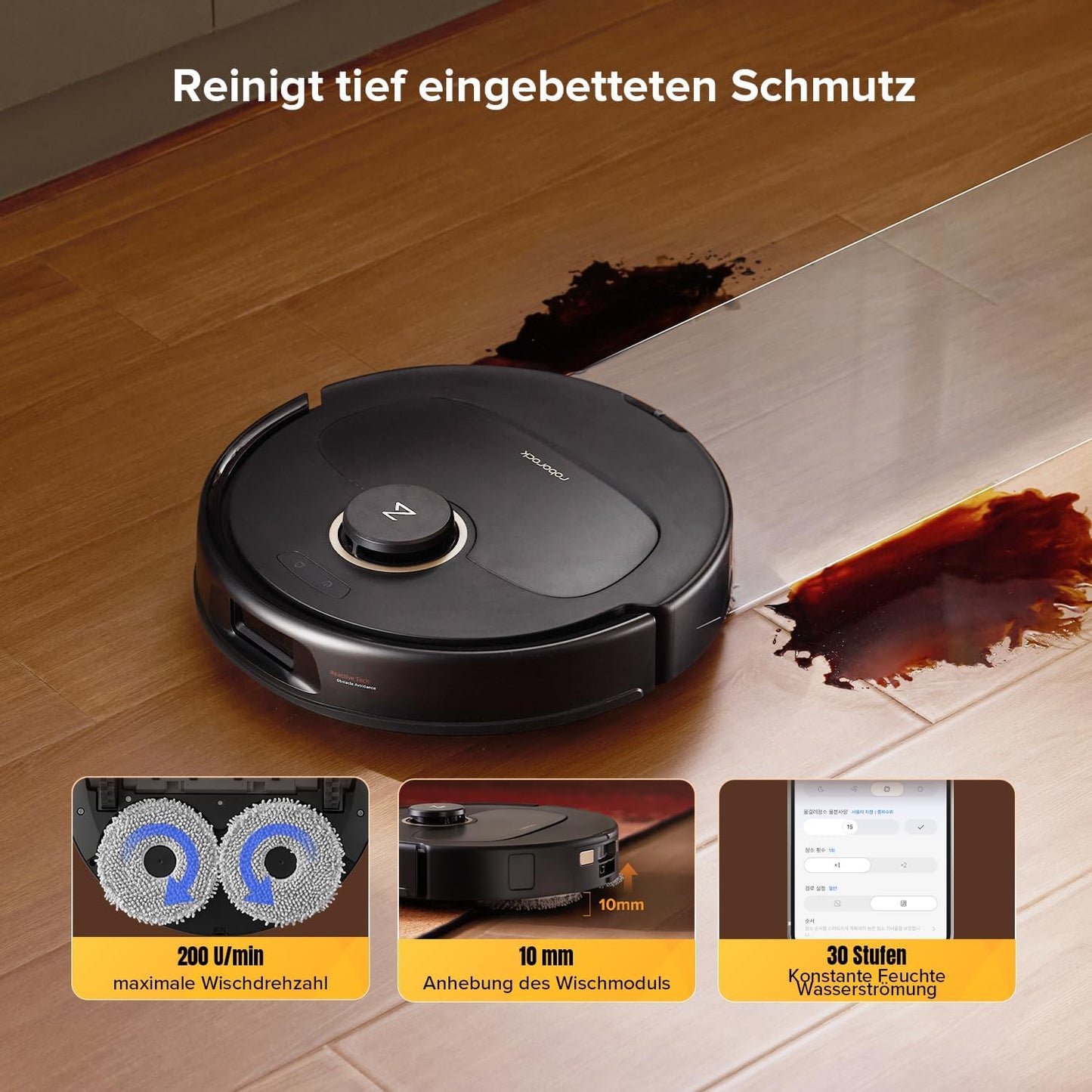 roborock Qrevo Serie Saugroboter mit Wischfunktion, 8000Pa Saugkraft(verbessert von Qrevo S), Anti-Verfilzungs-Seitenbürste, Hindernisvermeidung, LiDAR-Navigation, All-in-One Dock, Weiß(QV 35A Set)