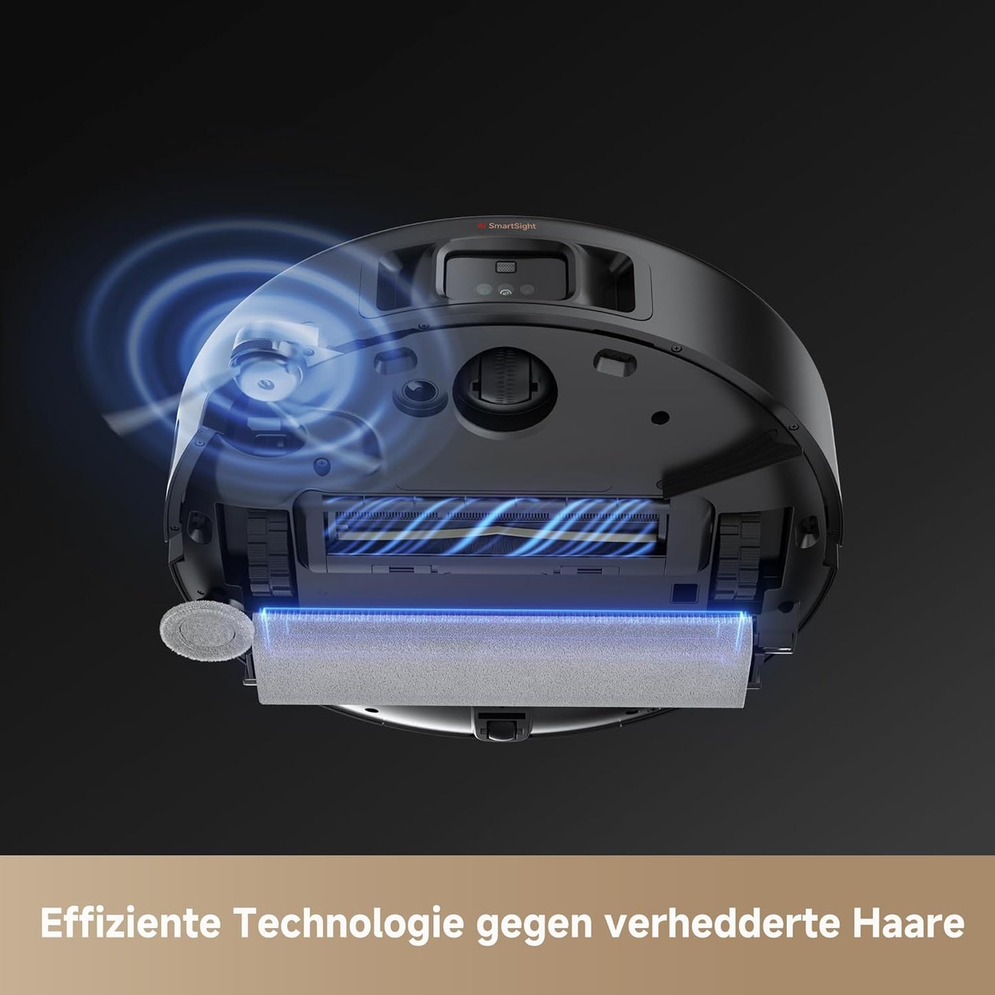 Mova V50 Ultra Complete Saugroboter mit Wischfunktion 24.000 Pa, 6cm Hindernisüberwindung, Liftable Navigation+RGB AI+LED, 80℃ Heißwasserwäsche & 63℃ Selbsttrocknung, DuoSolution System, Tricut Bürste