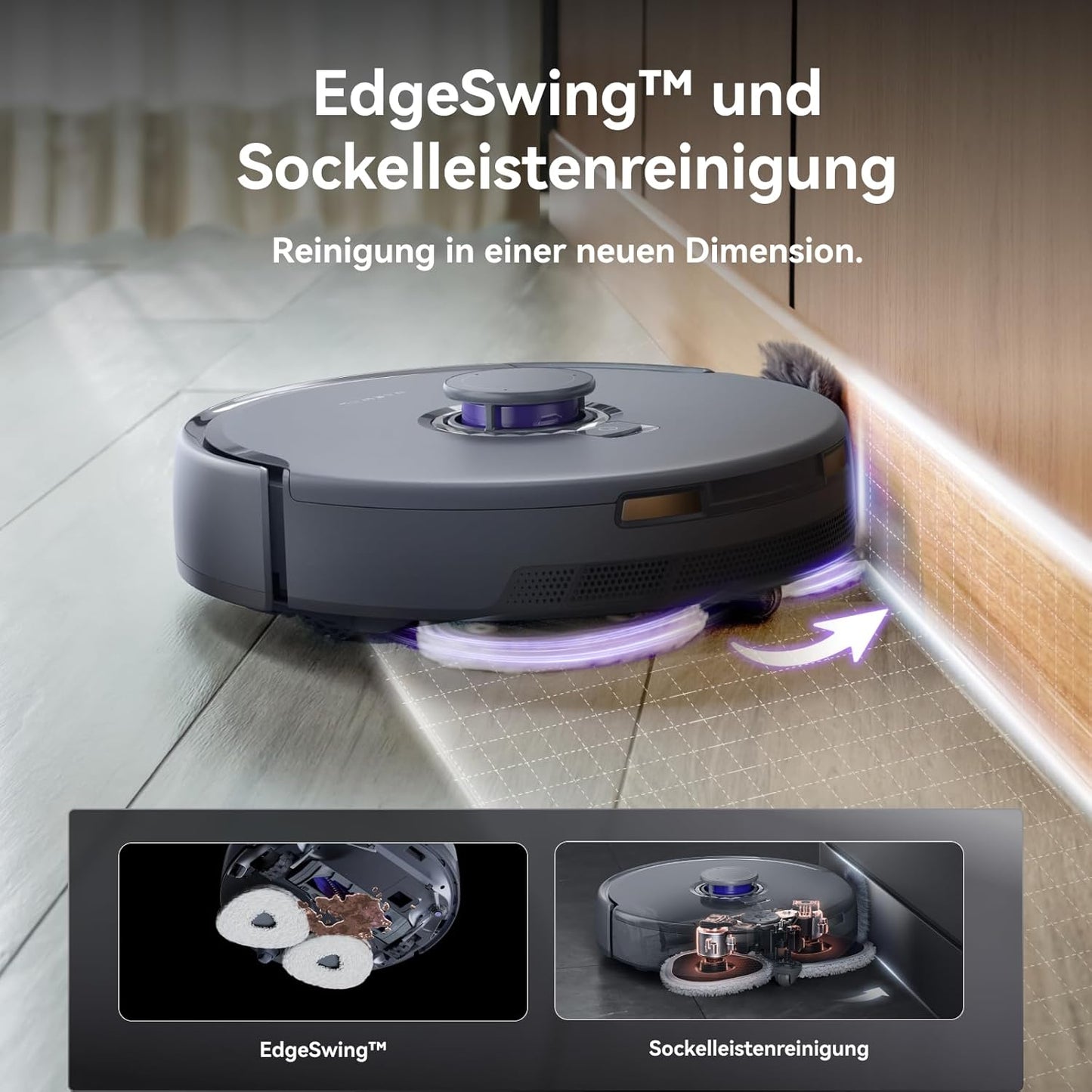 NARWAL Freo Z10 Ultra Saugroboter mit Wischfunktion, 18.000 Pa Saugleistung, dynamische Moppausdehnung, Tangle-Free System, intelligente Nass-Trocken-Reinigung, All-in-One-Basisstation