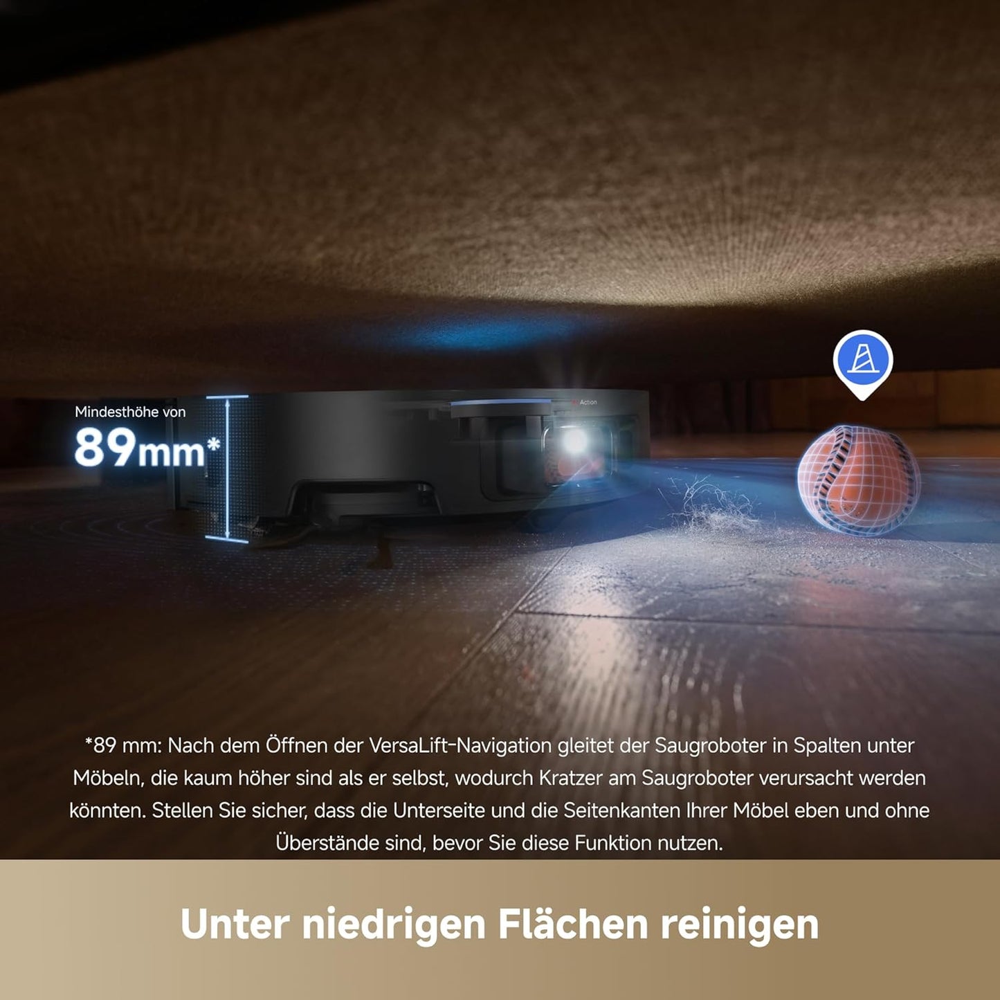 dreame X40 Ultra Complete Saugroboter mit Wischfunktion, 12.000Pa Saugkraft, 70℃ Wischmopp, selbstreinigend, automatische Entleerung, automatisches Nachfüllen, Anti-Wirrwarr und anhebbare Bürsten