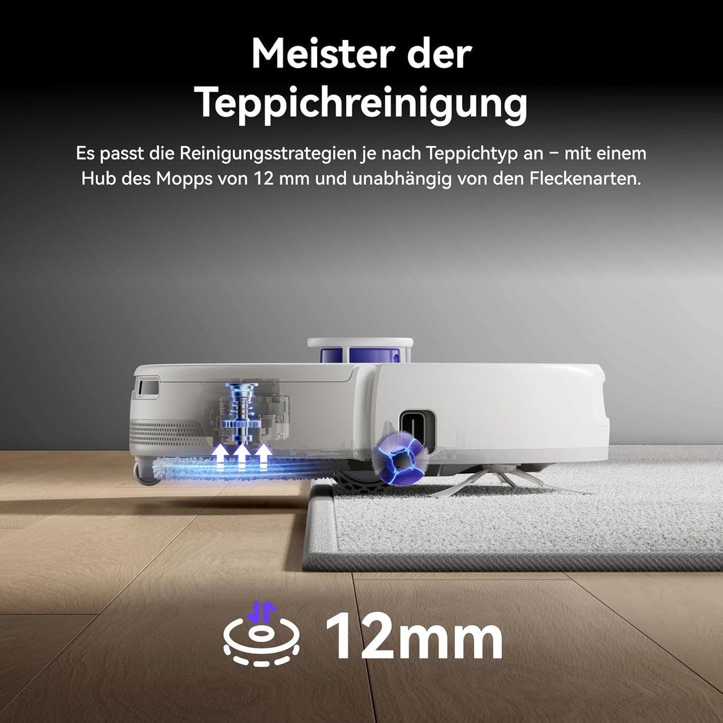 NARWAL Freo Z10 Ultra Saugroboter mit Wischfunktion, 18.000 Pa Saugleistung, dynamische Moppausdehnung, Tangle-Free System, intelligente Nass-Trocken-Reinigung, All-in-One-Basisstation