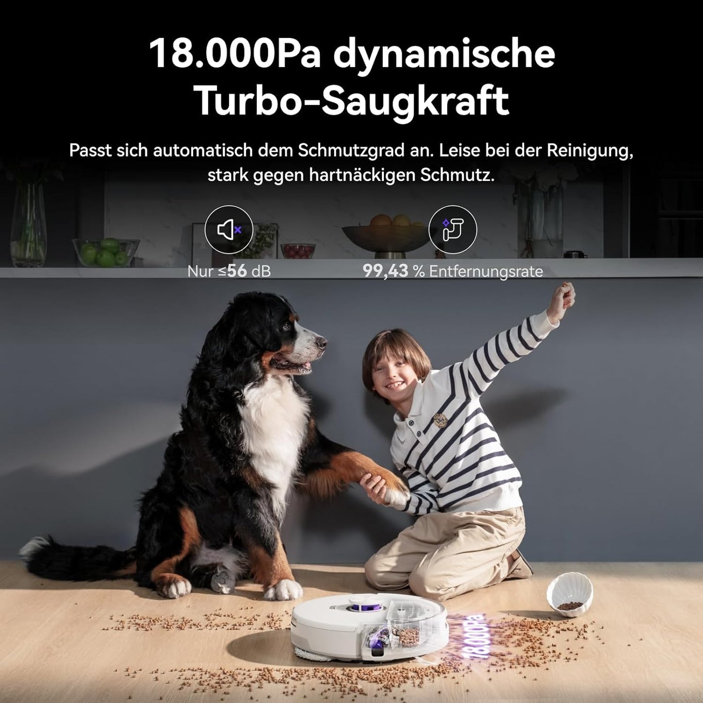 NARWAL Freo Z10 Ultra Saugroboter mit Wischfunktion, 18.000 Pa Saugleistung, dynamische Moppausdehnung, Tangle-Free System, intelligente Nass-Trocken-Reinigung, All-in-One-Basisstation
