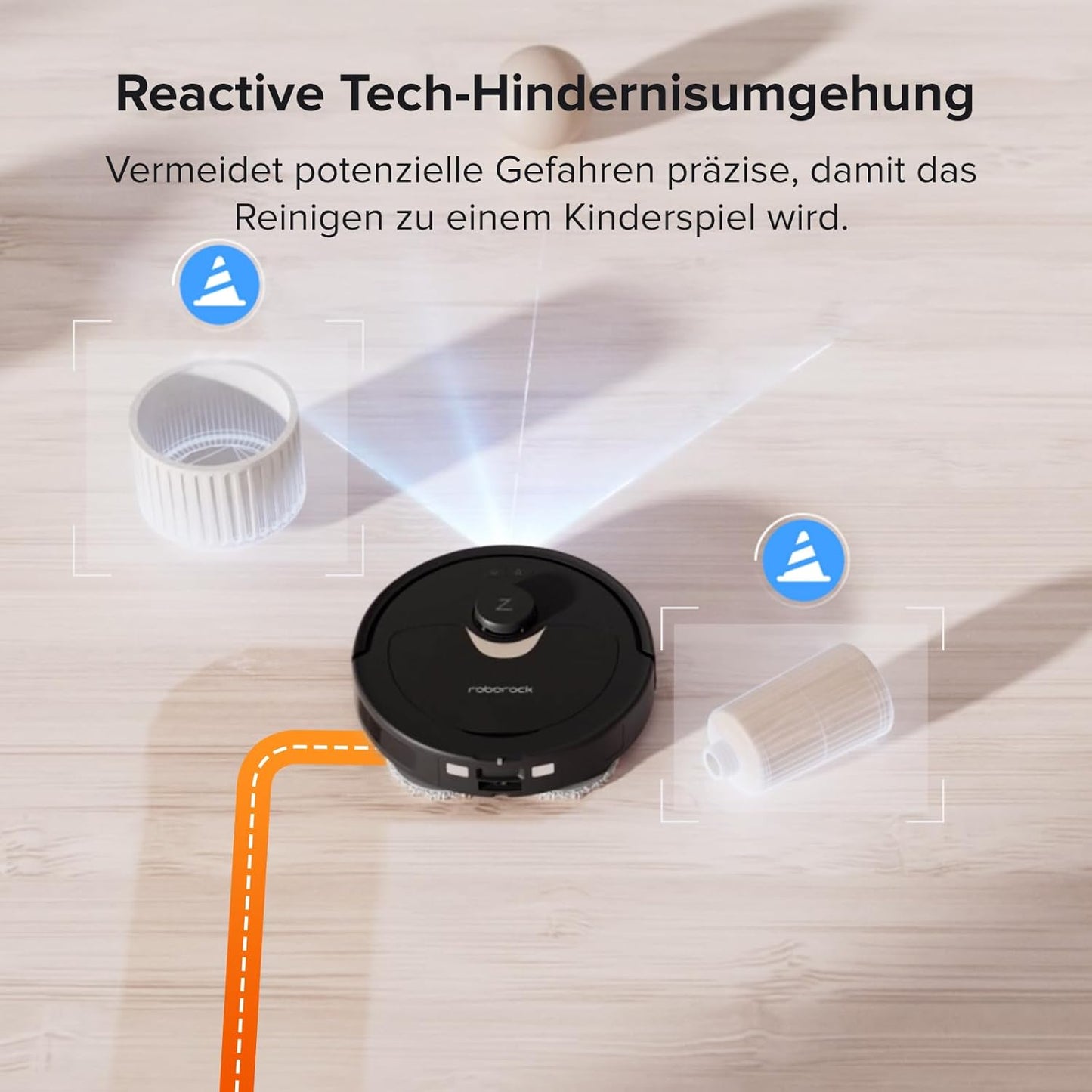 roborock Qrevo Serie Saugroboter mit Wischfunktion, 8000Pa Saugkraft(verbessert von Qrevo S), Anti-Verfilzungs-Seitenbürste, Hindernisvermeidung, LiDAR-Navigation, All-in-One Dock, Weiß(QV 35A Set)