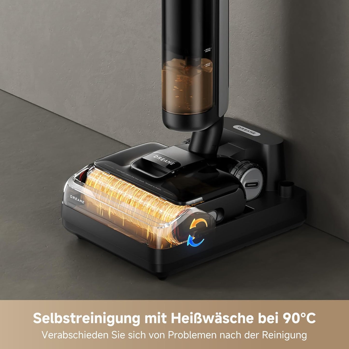 dreame H12 Pro Ultra Nass- und Trockensauger, Bürstenreinigung 60 °C, 30 Min. Heißlufttrocknung, Selbstreinigung mit festem Schaber, 16 kPa Saugkraft, Doppel-Kantenreinigung, intell. Erkenn. & Anpass