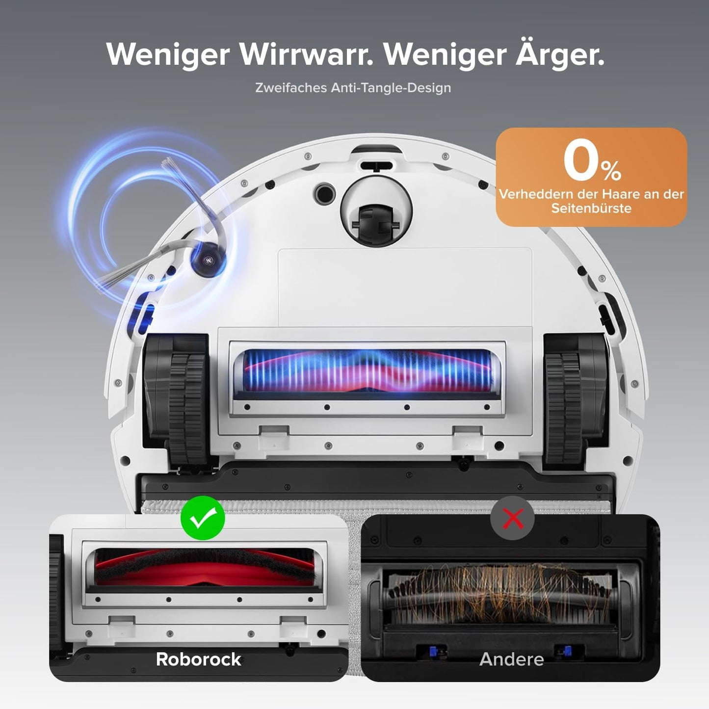 roborock Q10 S5+ Set Saugroboter mit Wischfunktion, 10.000 Pa HyperForce Saugkraft, Dual Anti-Tangle System, Auto Lifting Mopping, Ideal für Tierhaare, Teppiche, Hartböden (Schwarz)