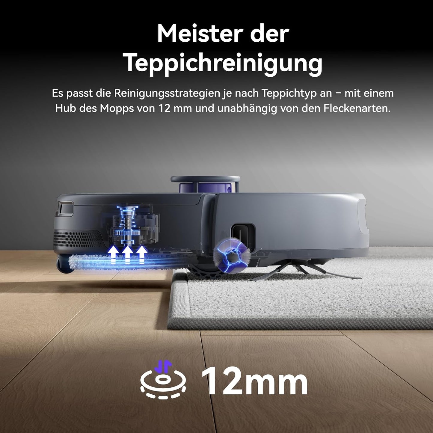 NARWAL Freo Z10 Ultra Saugroboter mit Wischfunktion, 18.000 Pa Saugleistung, dynamische Moppausdehnung, Tangle-Free System, intelligente Nass-Trocken-Reinigung, All-in-One-Basisstation