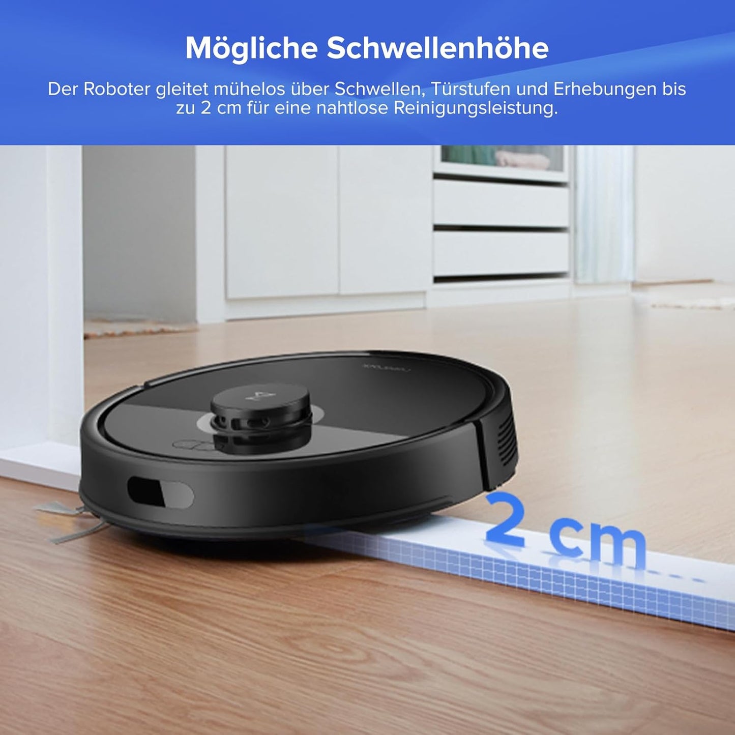 roborock Q7 L5+ Set Saugroboter mit Automatischer Staubentleerung, Dual Anti-Tangle System, 8.000 Pa Saugkraft, Elektronischer Wassertank, LiDAR-Navigation, Ideal für Teppiche und Tierhaar(Weiß)