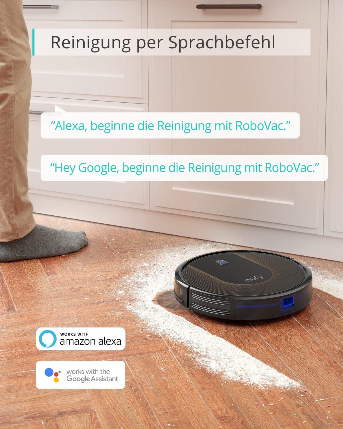 eufy Saugroboter Omni C20 mit All-in-One-Station,Auto-Entleerung, Auto-Wasch- und Trocknungsfunktion, 7.000Pa, 8,5cm Design, Staubsauger Roboter mit Wischfunktion,Kindersicherung