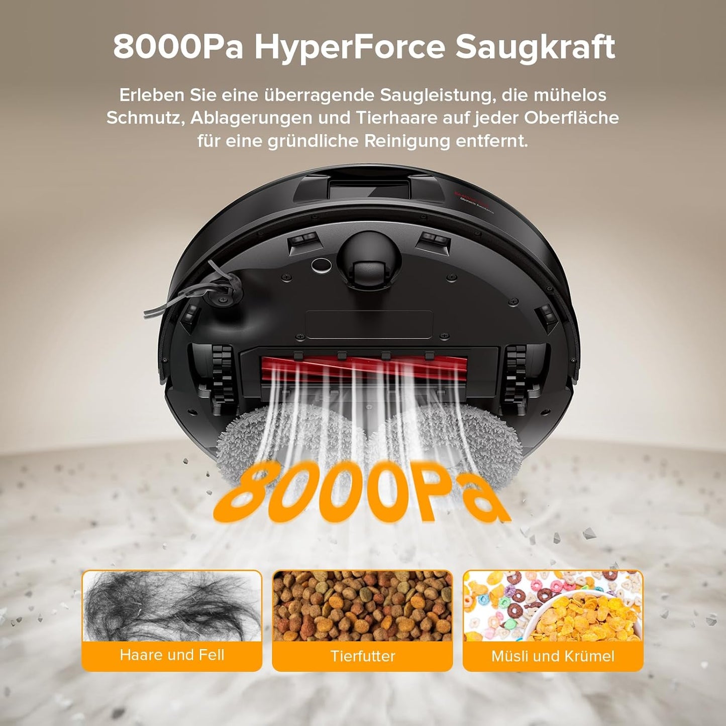 roborock Qrevo Serie Saugroboter mit Wischfunktion, 8000Pa Saugkraft(verbessert von Qrevo S), Anti-Verfilzungs-Seitenbürste, Hindernisvermeidung, LiDAR-Navigation, All-in-One Dock, Weiß(QV 35A Set)