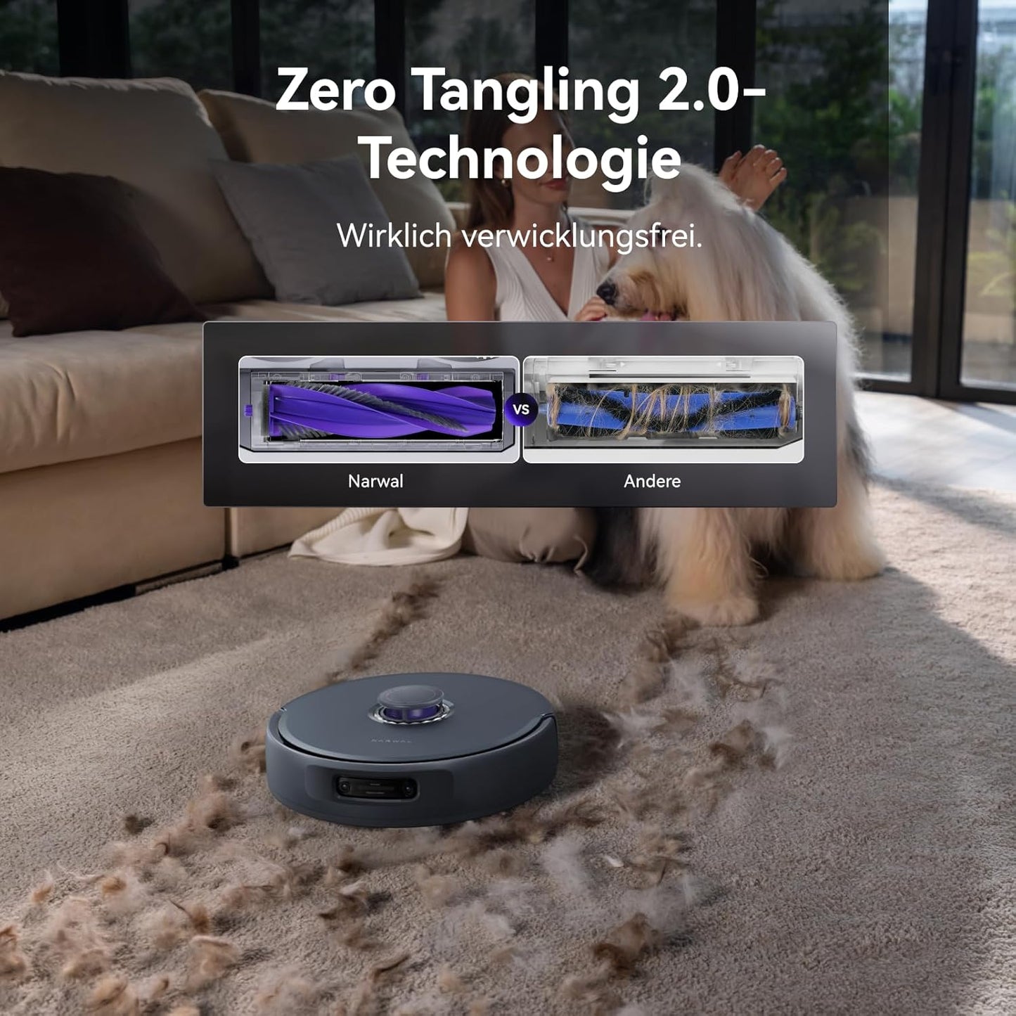 NARWAL Freo Z10 Ultra Saugroboter mit Wischfunktion, 18.000 Pa Saugleistung, dynamische Moppausdehnung, Tangle-Free System, intelligente Nass-Trocken-Reinigung, All-in-One-Basisstation