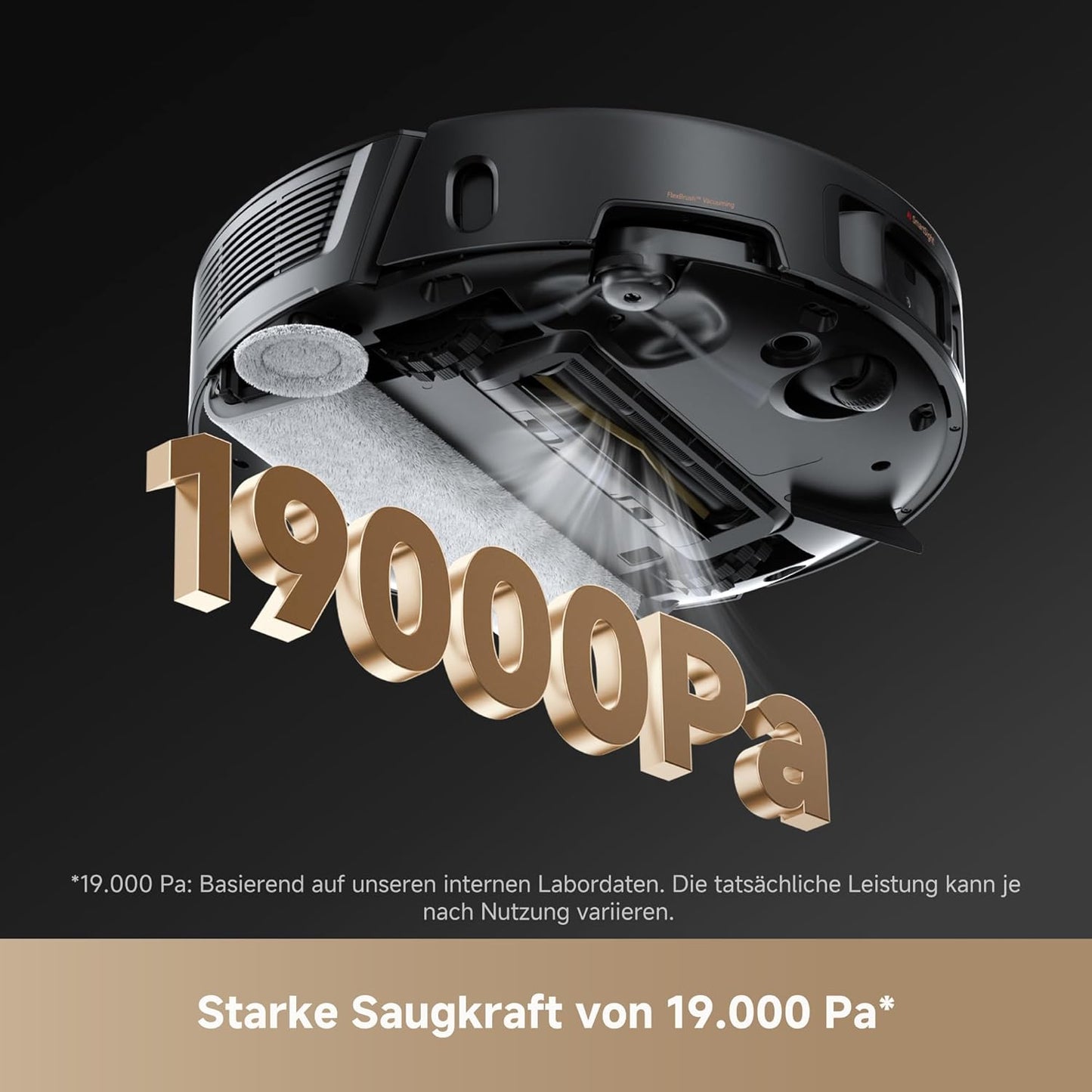 Mova V50 Ultra Complete Saugroboter mit Wischfunktion 24.000 Pa, 6cm Hindernisüberwindung, Liftable Navigation+RGB AI+LED, 80℃ Heißwasserwäsche & 63℃ Selbsttrocknung, DuoSolution System, Tricut Bürste
