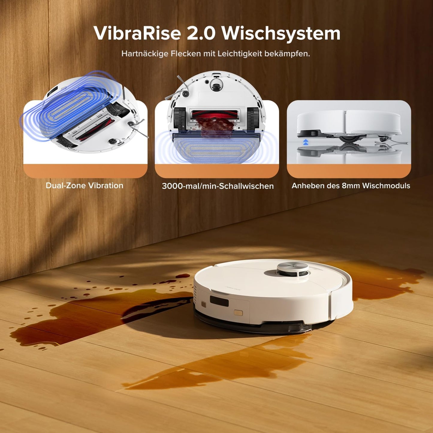 roborock Q10 S5+ Set Saugroboter mit Wischfunktion, 10.000 Pa HyperForce Saugkraft, Dual Anti-Tangle System, Auto Lifting Mopping, Ideal für Tierhaare, Teppiche, Hartböden (Schwarz)