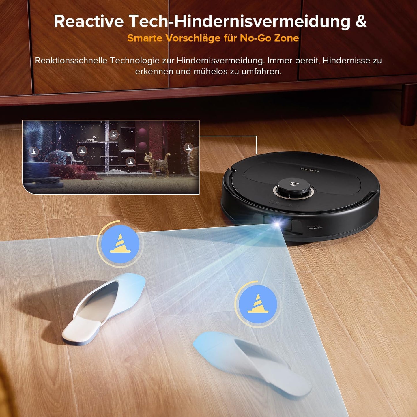 roborock Qrevo Serie Saugroboter mit Wischfunktion, 8000Pa Saugkraft(verbessert von Qrevo S), Anti-Verfilzungs-Seitenbürste, Hindernisvermeidung, LiDAR-Navigation, All-in-One Dock, Weiß(QV 35A Set)