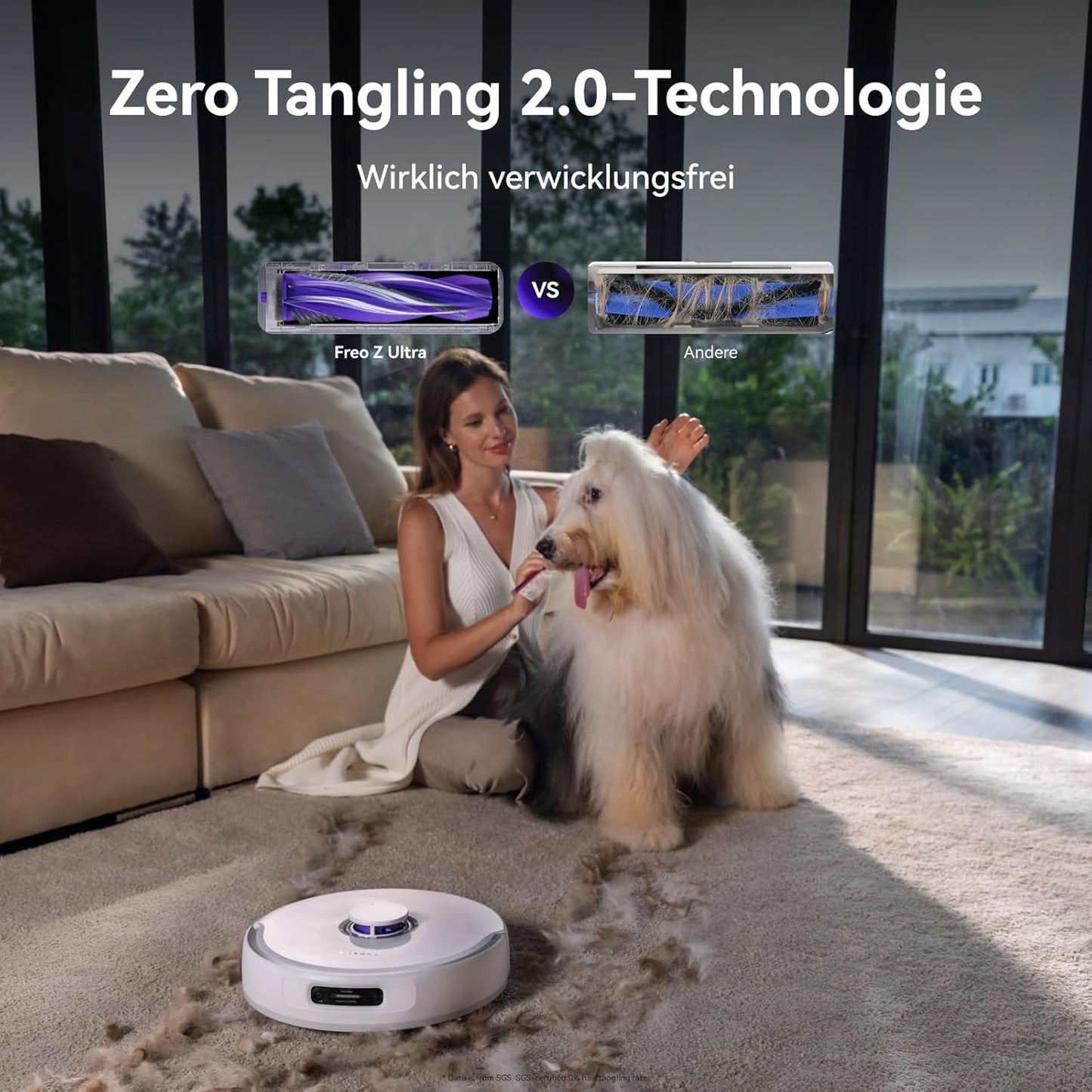 NARWAL Freo Z10 Ultra Saugroboter mit Wischfunktion, 18.000 Pa Saugleistung, dynamische Moppausdehnung, Tangle-Free System, intelligente Nass-Trocken-Reinigung, All-in-One-Basisstation
