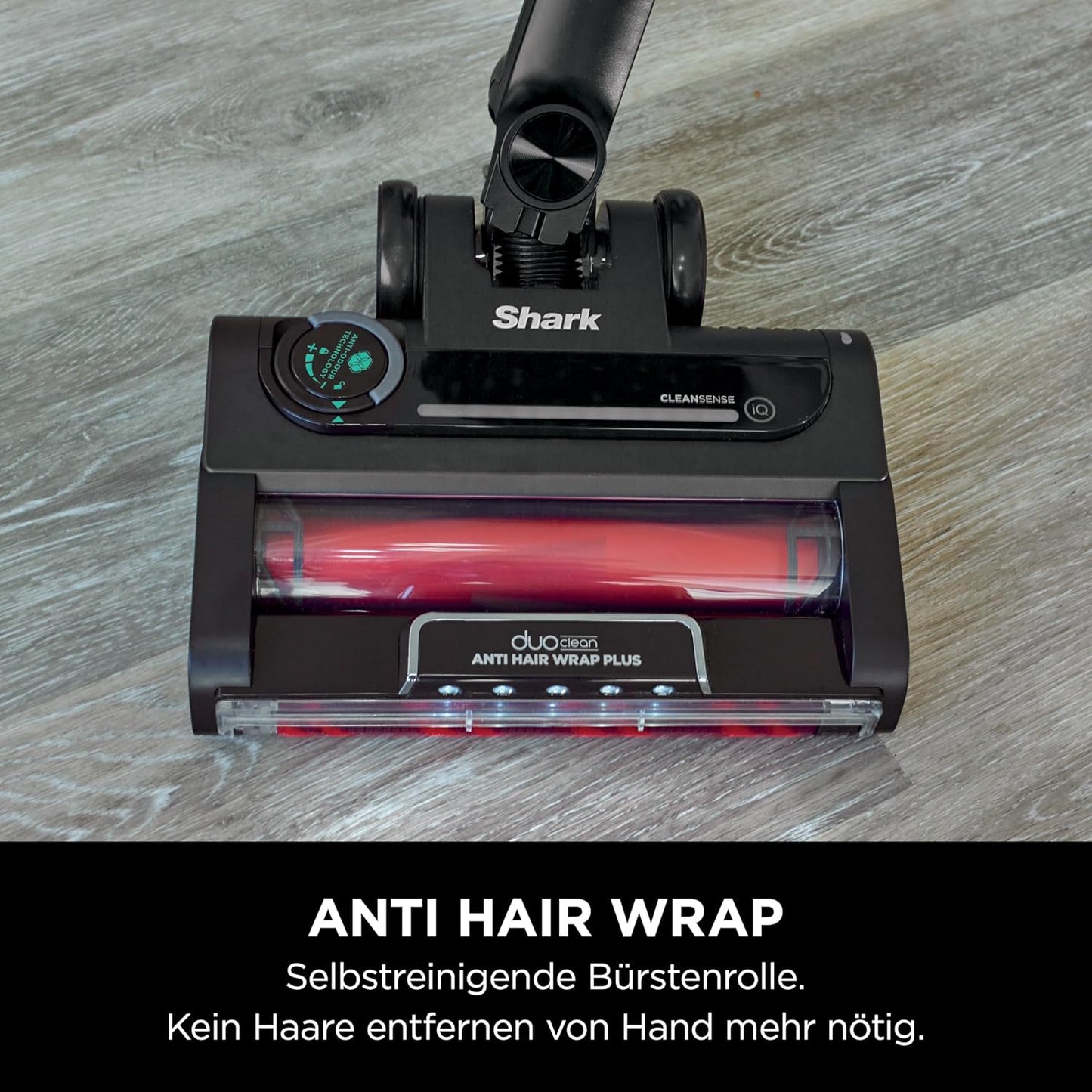 Shark PowerPro Akku-Staubsauger freistehend, bis 50 Min. Laufzeit, kabellos, beutellos, für Tierhaare, Allergiker, Teppich und Hartböden, mit LED-Licht und Knickgelenk-Rohr, Navyblau, IZ380EU