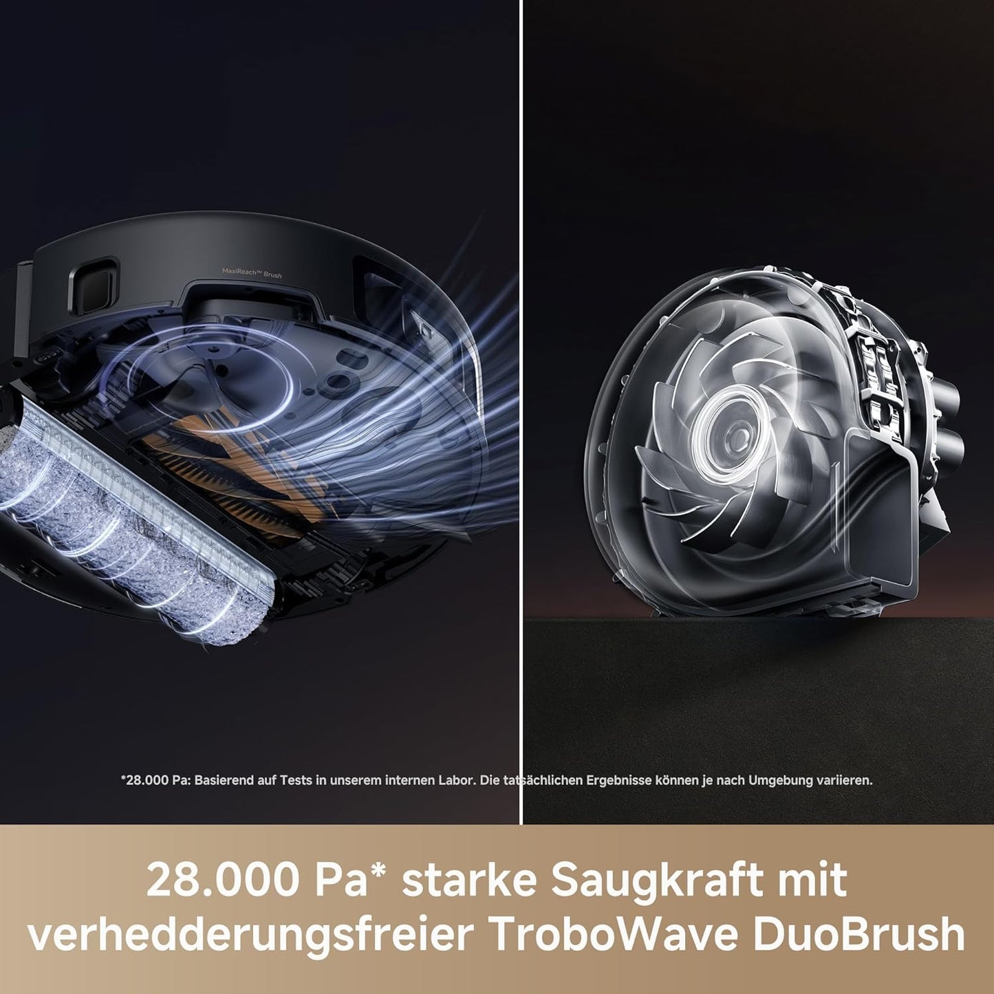 Mova V50 Ultra Complete Saugroboter mit Wischfunktion 24.000 Pa, 6cm Hindernisüberwindung, Liftable Navigation+RGB AI+LED, 80℃ Heißwasserwäsche & 63℃ Selbsttrocknung, DuoSolution System, Tricut Bürste