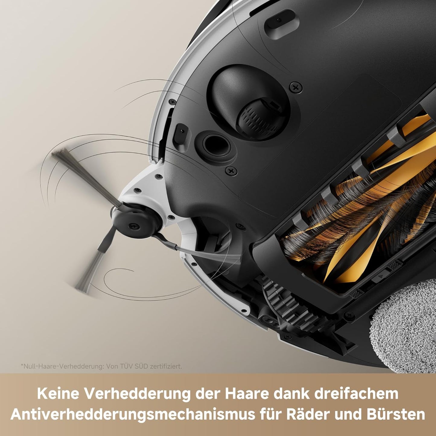 Mova V50 Ultra Complete Saugroboter mit Wischfunktion 24.000 Pa, 6cm Hindernisüberwindung, Liftable Navigation+RGB AI+LED, 80℃ Heißwasserwäsche & 63℃ Selbsttrocknung, DuoSolution System, Tricut Bürste