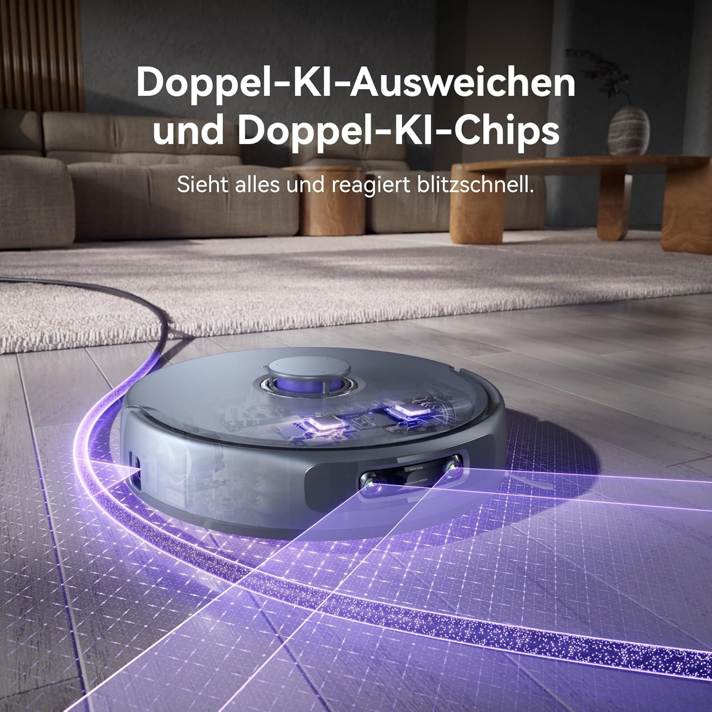 NARWAL Freo Z10 Ultra Saugroboter mit Wischfunktion, 18.000 Pa Saugleistung, dynamische Moppausdehnung, Tangle-Free System, intelligente Nass-Trocken-Reinigung, All-in-One-Basisstation