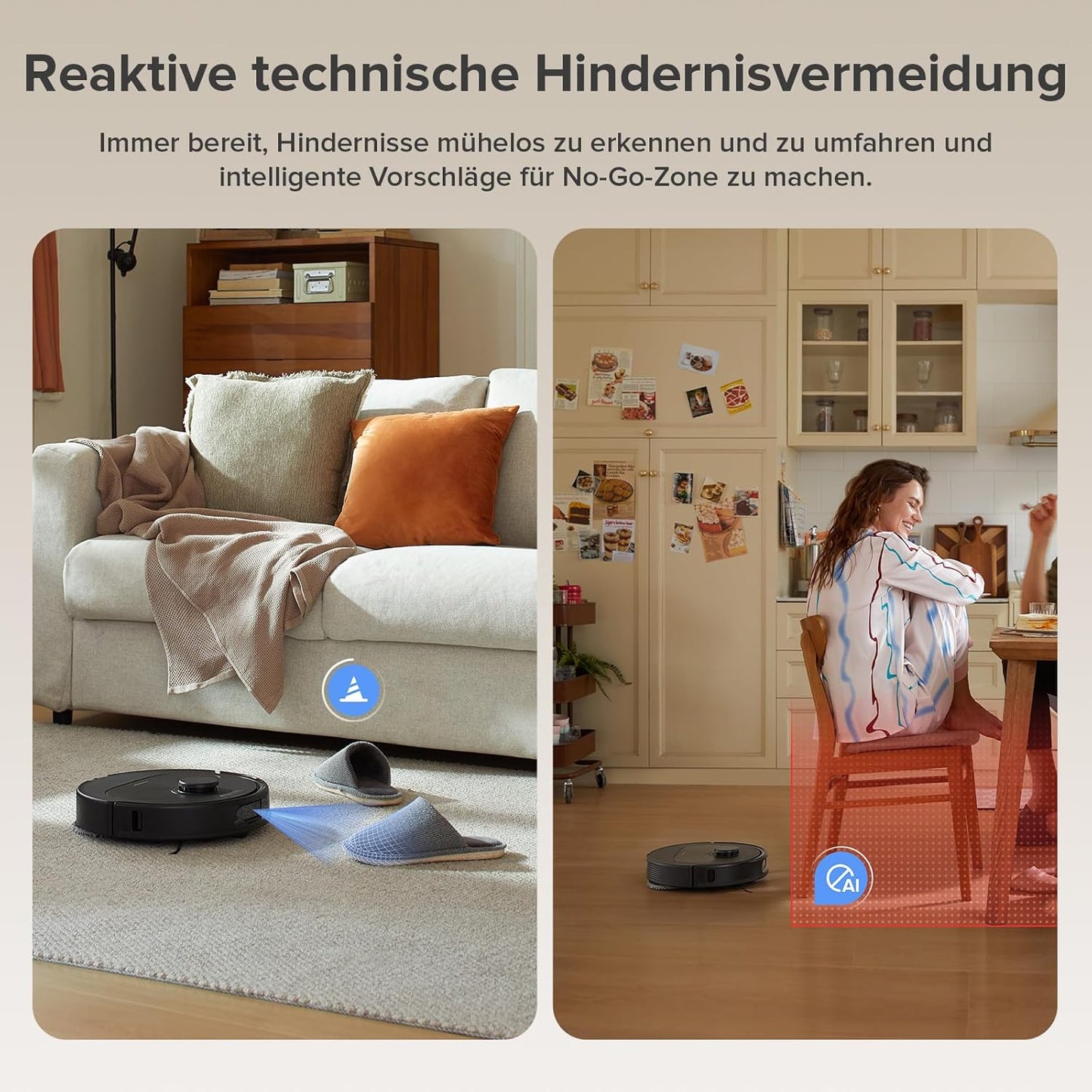 roborock Qrevo Serie Saugroboter mit Wischfunktion, 8000Pa Saugkraft(verbessert von Qrevo S), Anti-Verfilzungs-Seitenbürste, Hindernisvermeidung, LiDAR-Navigation, All-in-One Dock, Weiß(QV 35A Set)