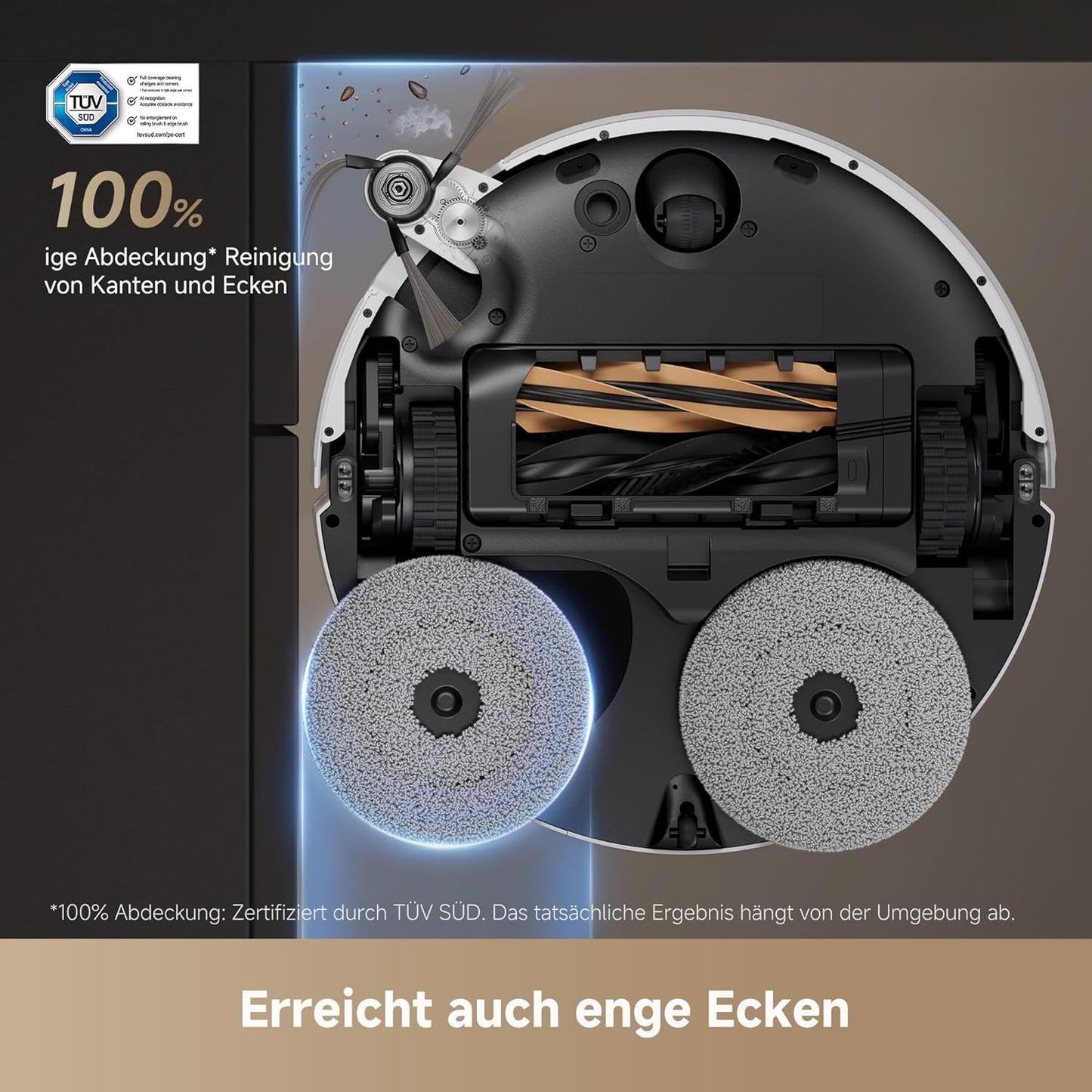 dreame X40 Ultra Complete Saugroboter mit Wischfunktion, 12.000Pa Saugkraft, 70℃ Wischmopp, selbstreinigend, automatische Entleerung, automatisches Nachfüllen, Anti-Wirrwarr und anhebbare Bürsten