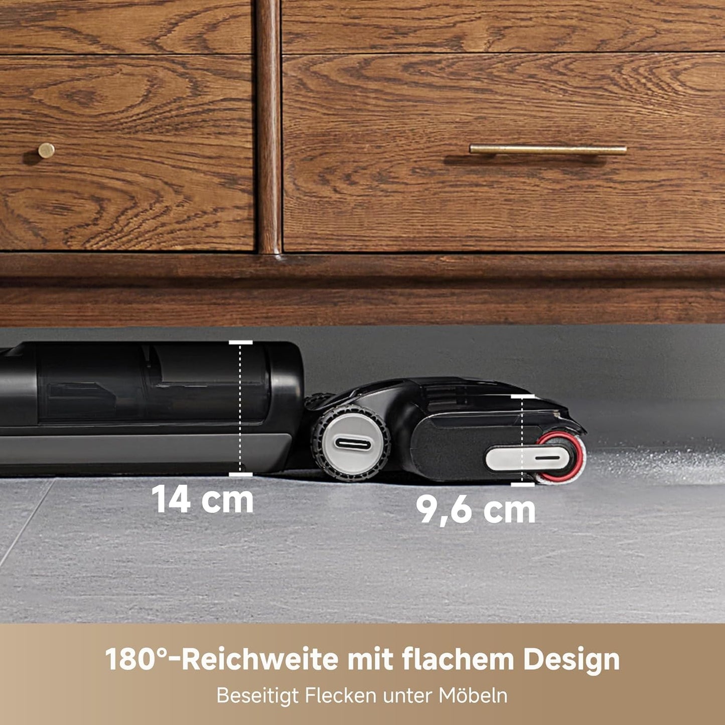 dreame H12 Pro Ultra Nass- und Trockensauger, Bürstenreinigung 60 °C, 30 Min. Heißlufttrocknung, Selbstreinigung mit festem Schaber, 16 kPa Saugkraft, Doppel-Kantenreinigung, intell. Erkenn. & Anpass