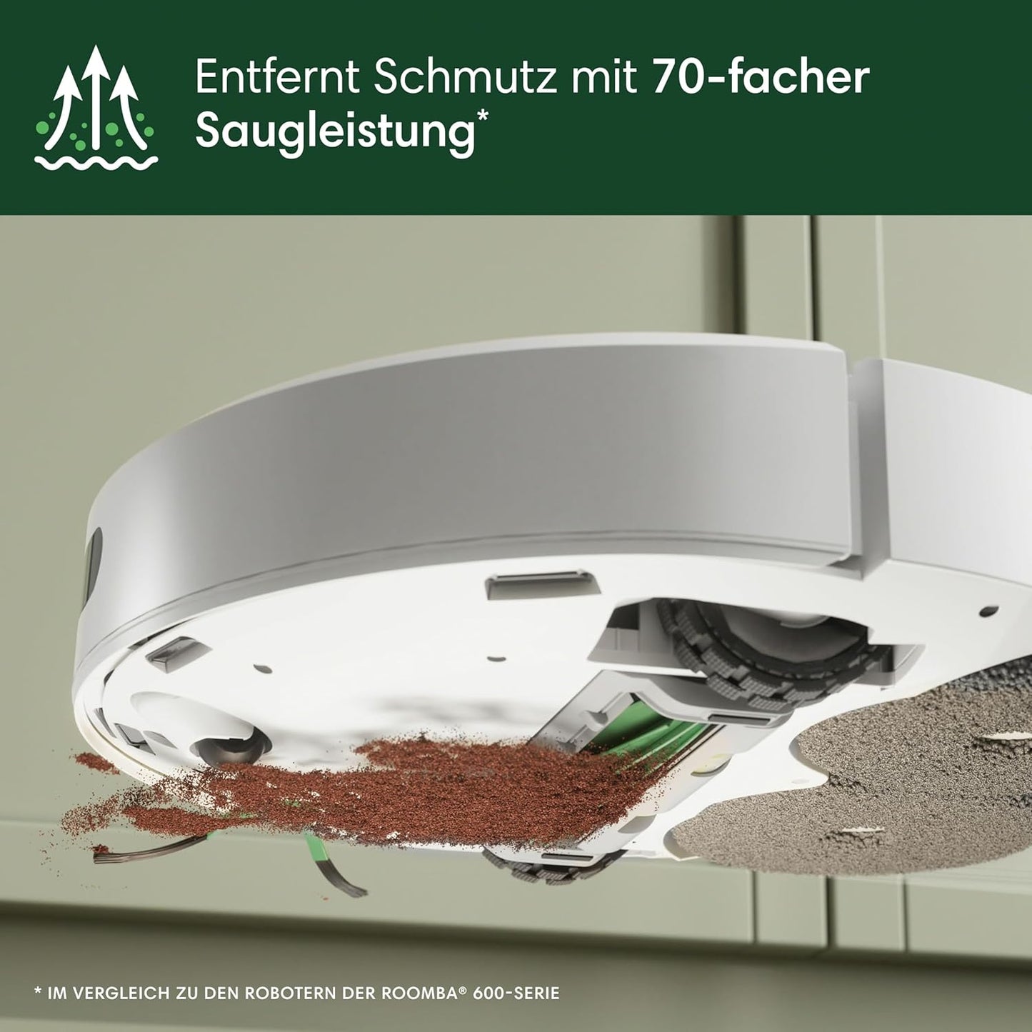 iRobot Roomba Plus 405 Combo Robot + AutoWash Dock Saugroboter mit Wischfunktion - Clearview LiDAR - 7000Pa - DualClean Wischpads - SmartScrub - Teppicherkennung - 75 Tage Entleerung - Schwarz