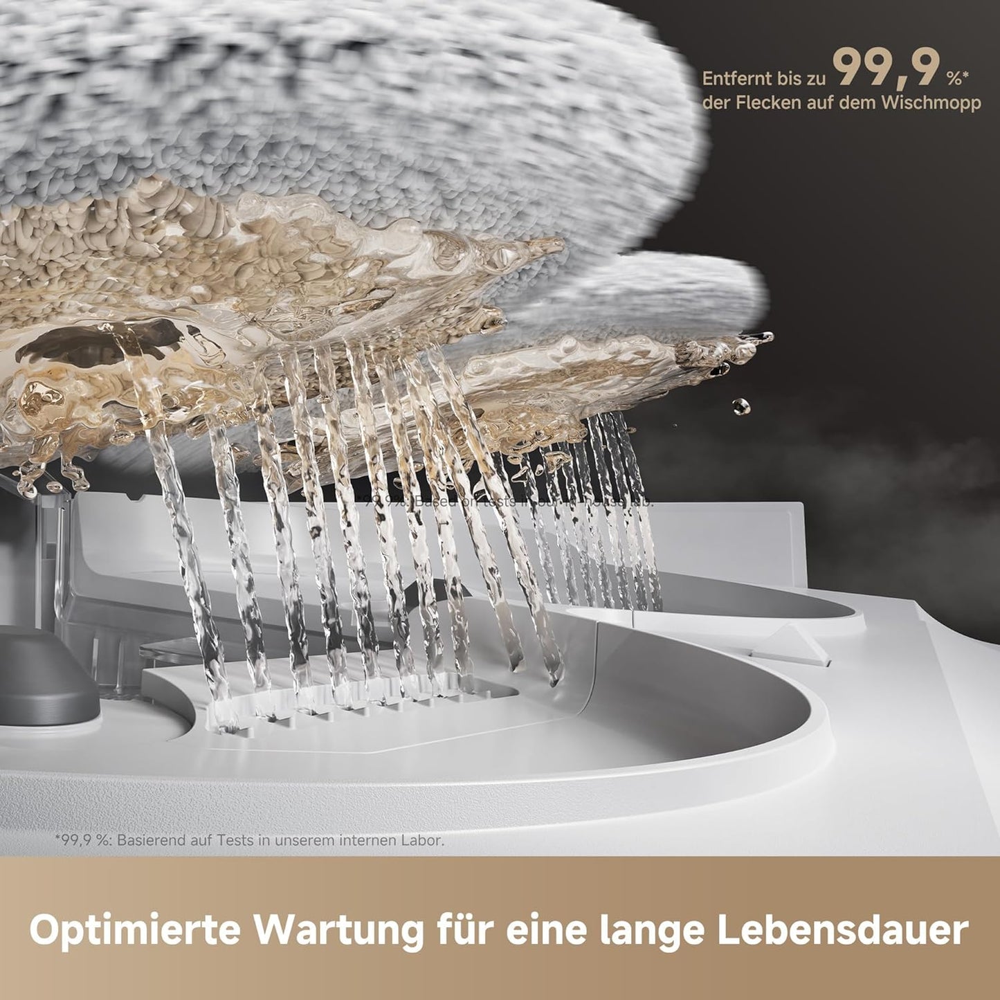 Mova V50 Ultra Complete Saugroboter mit Wischfunktion 24.000 Pa, 6cm Hindernisüberwindung, Liftable Navigation+RGB AI+LED, 80℃ Heißwasserwäsche & 63℃ Selbsttrocknung, DuoSolution System, Tricut Bürste