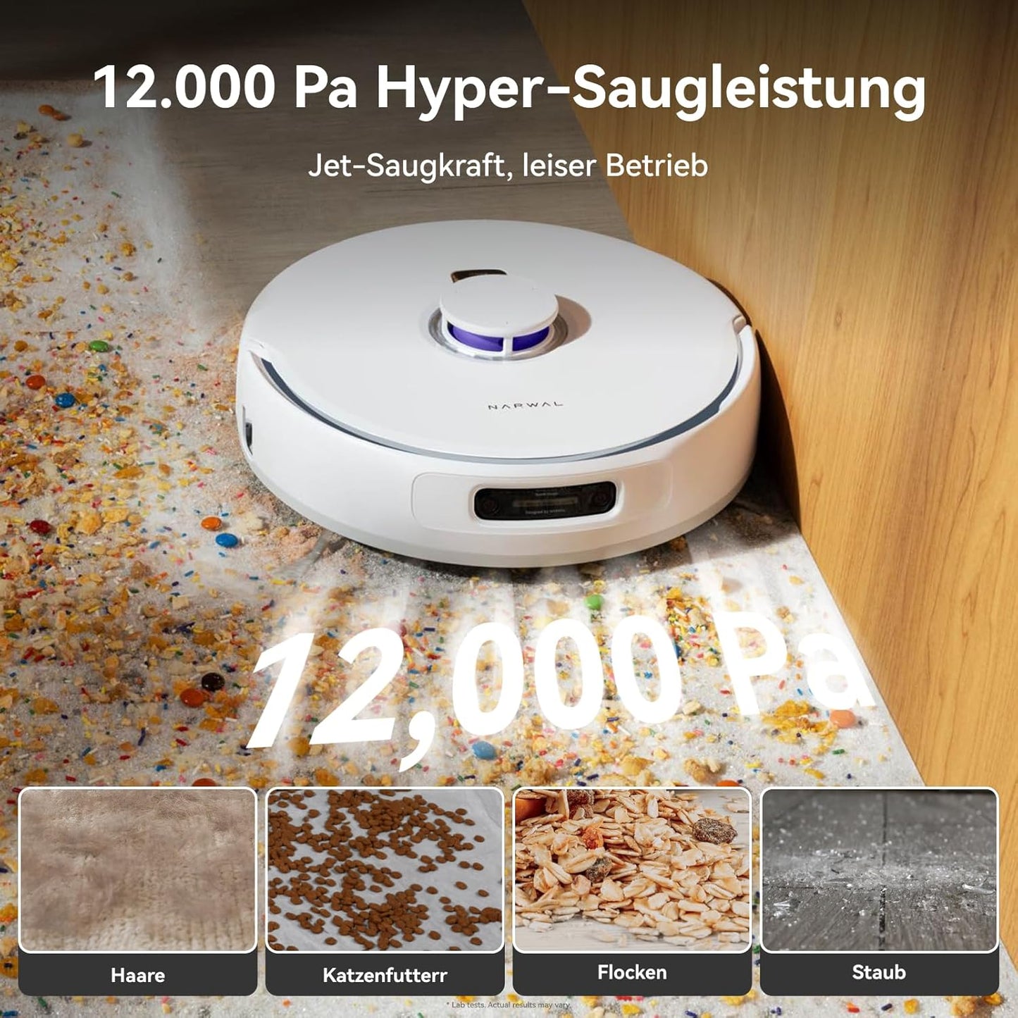 NARWAL Freo Z10 Ultra Saugroboter mit Wischfunktion, 18.000 Pa Saugleistung, dynamische Moppausdehnung, Tangle-Free System, intelligente Nass-Trocken-Reinigung, All-in-One-Basisstation