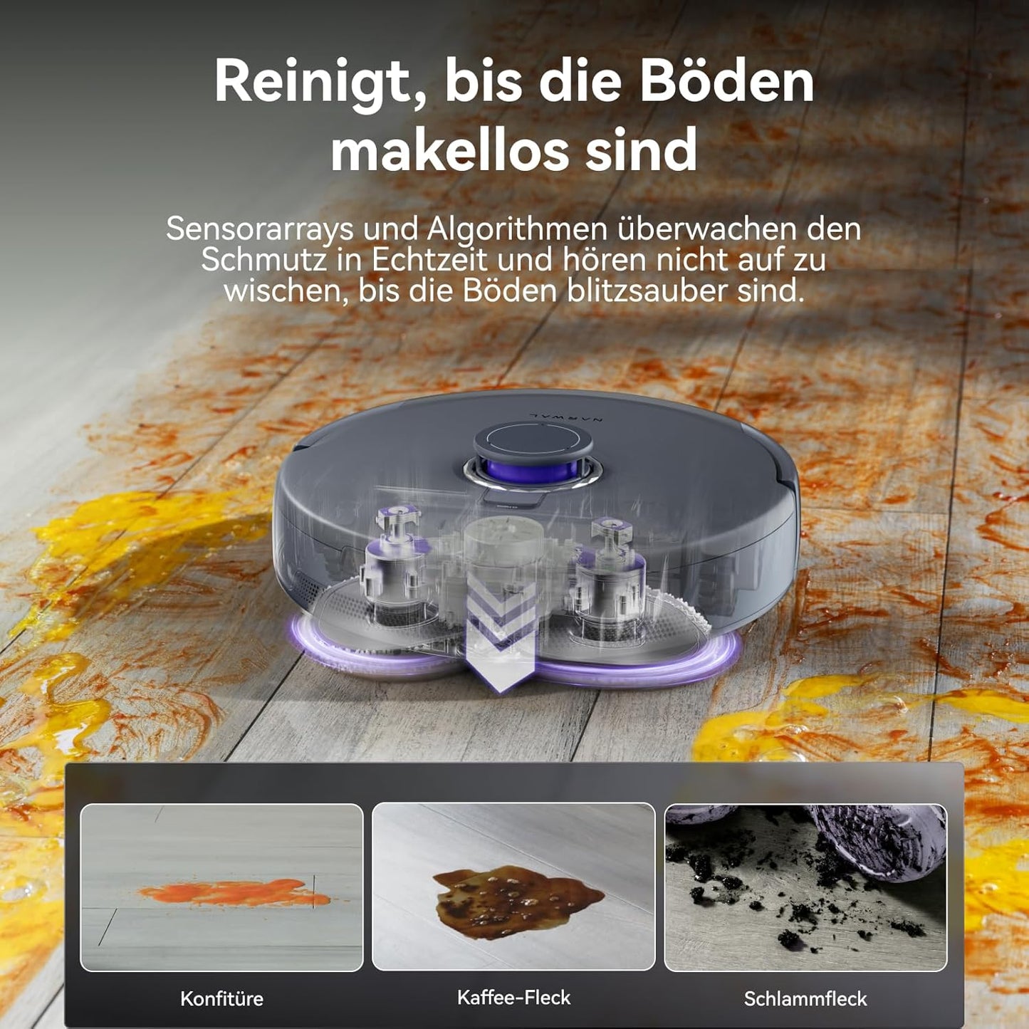 NARWAL Freo Z10 Ultra Saugroboter mit Wischfunktion, 18.000 Pa Saugleistung, dynamische Moppausdehnung, Tangle-Free System, intelligente Nass-Trocken-Reinigung, All-in-One-Basisstation