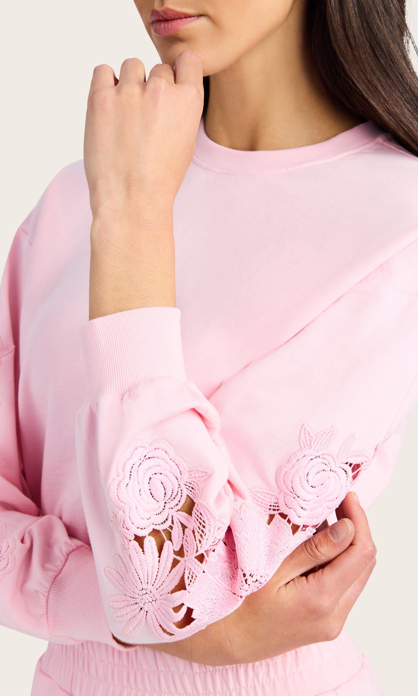 Arabella Lace Combo Sweatshirt