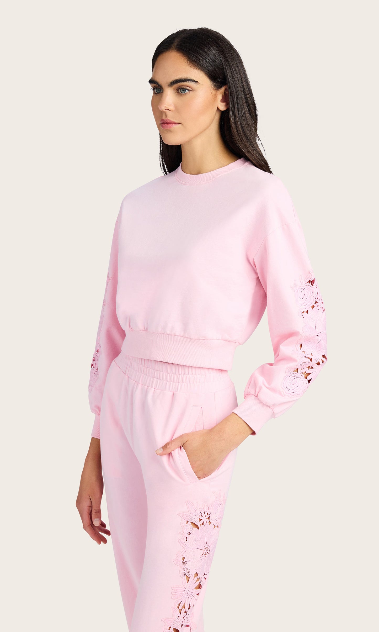Arabella Lace Combo Sweatshirt