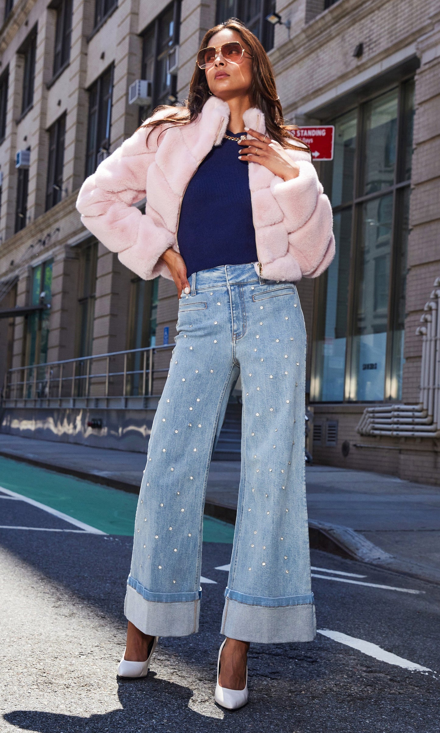 Raquel Crystal Stud Jeans