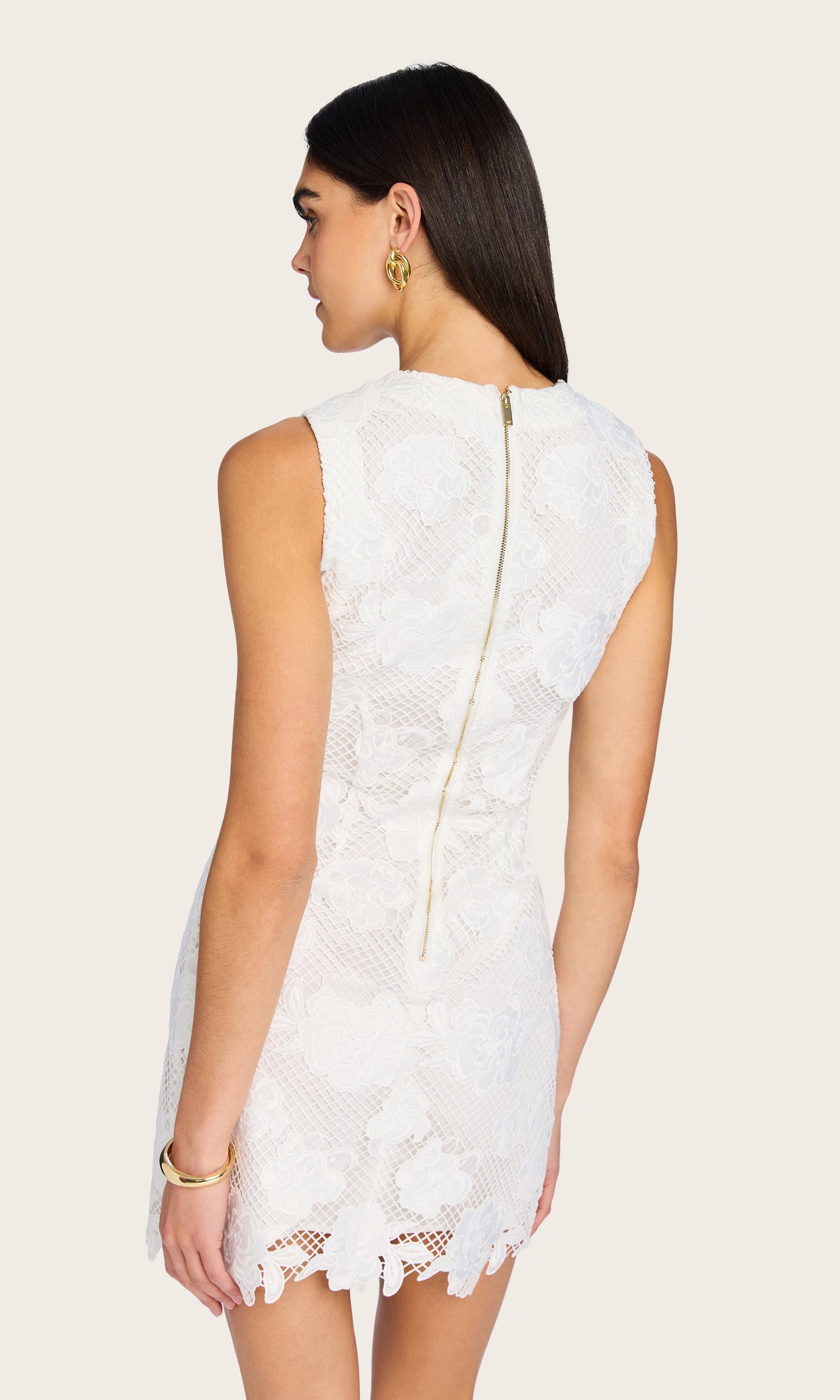 Dania Flower Mesh Shift Dress