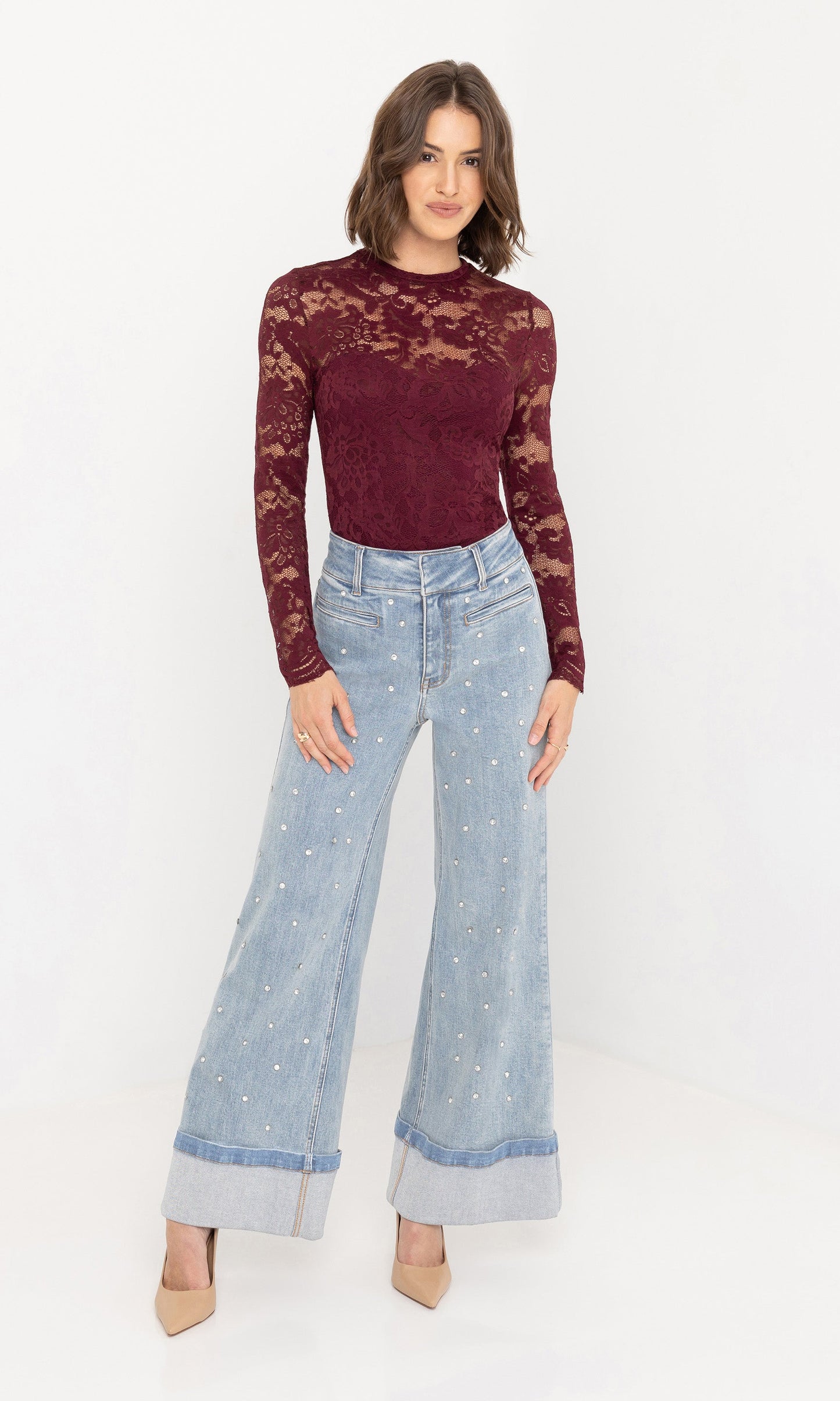 Raquel Crystal Stud Jeans