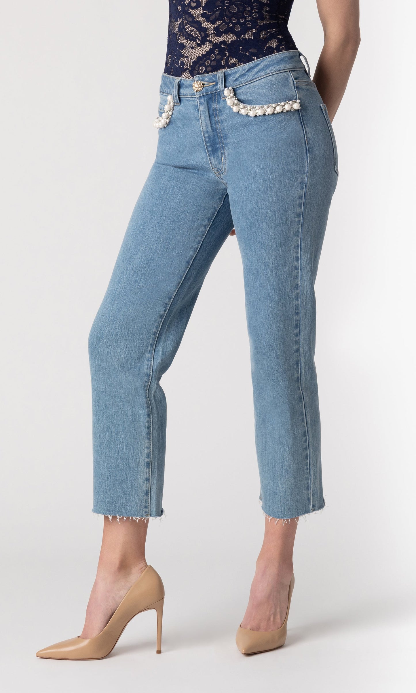 Baylor Pearl Crystal Jeans