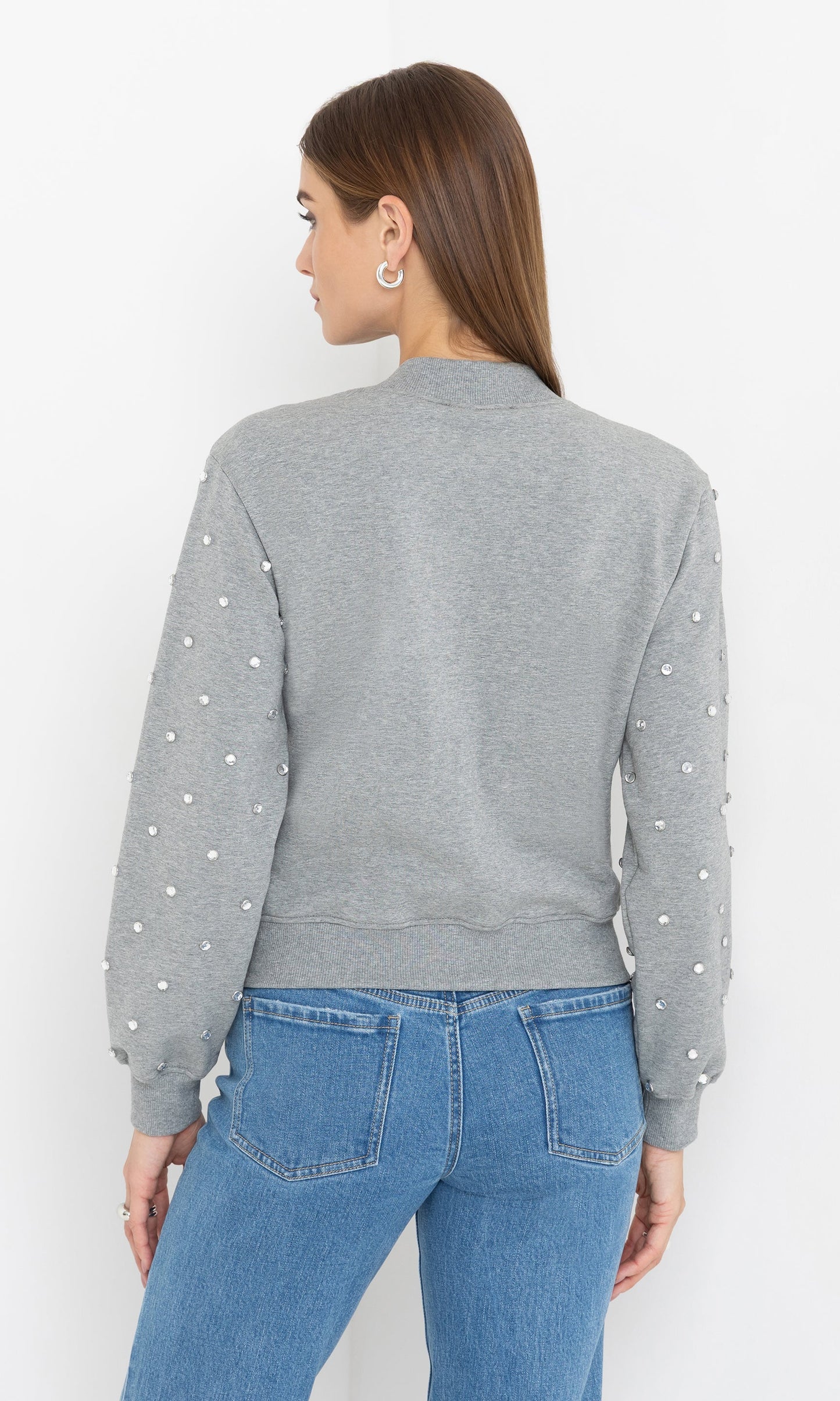 Julie Crystal Stud Sweatshirt