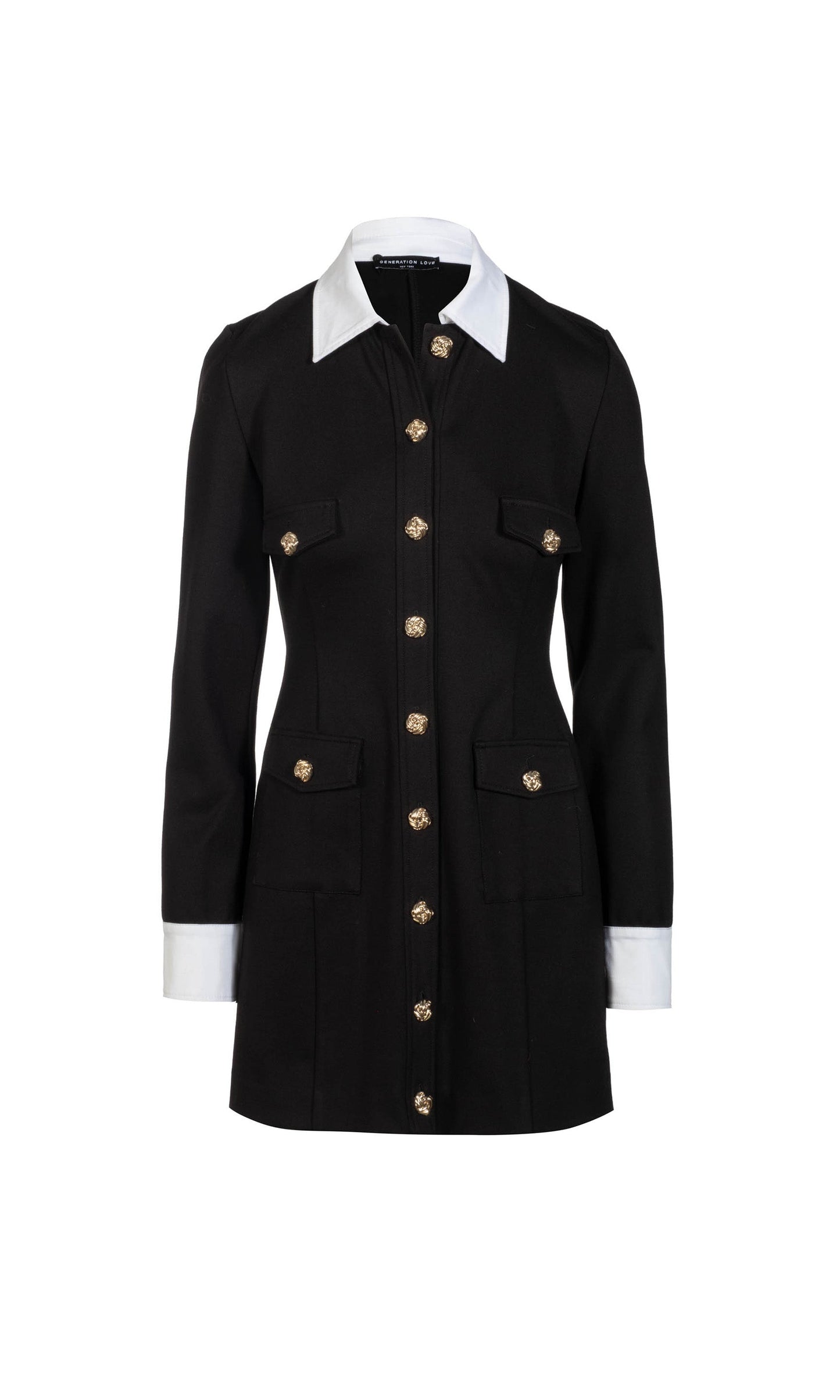 Kendall Poplin Combo Ponte Dress