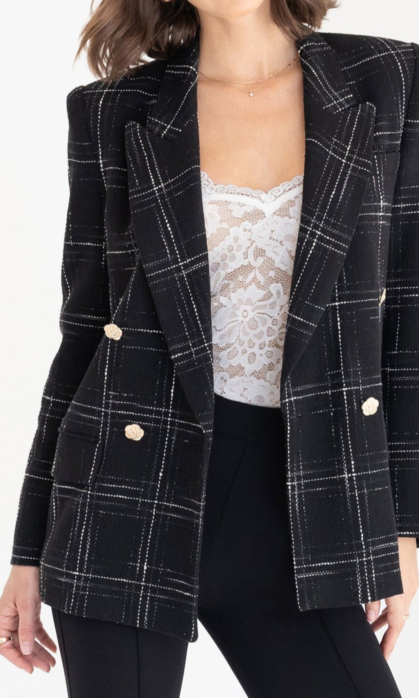 Maverick Windowpane Tweed Blazer