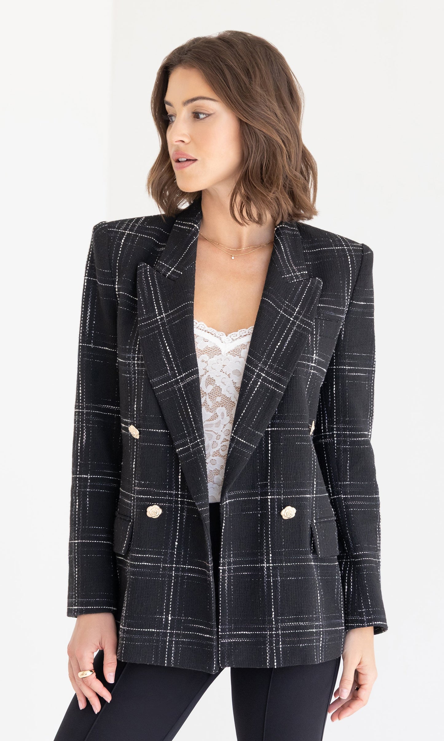 Maverick Windowpane Tweed Blazer