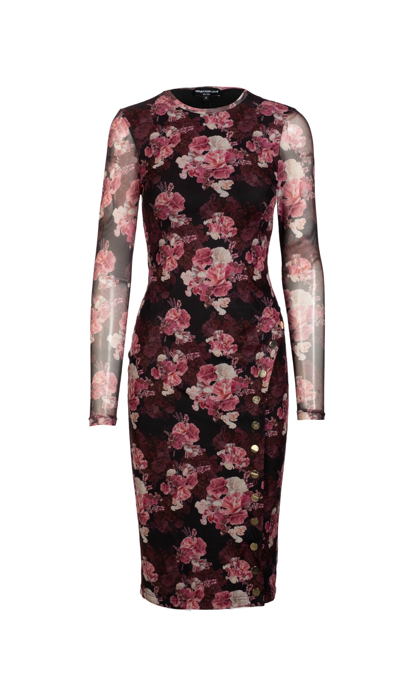 Monique Floral Mesh Dress